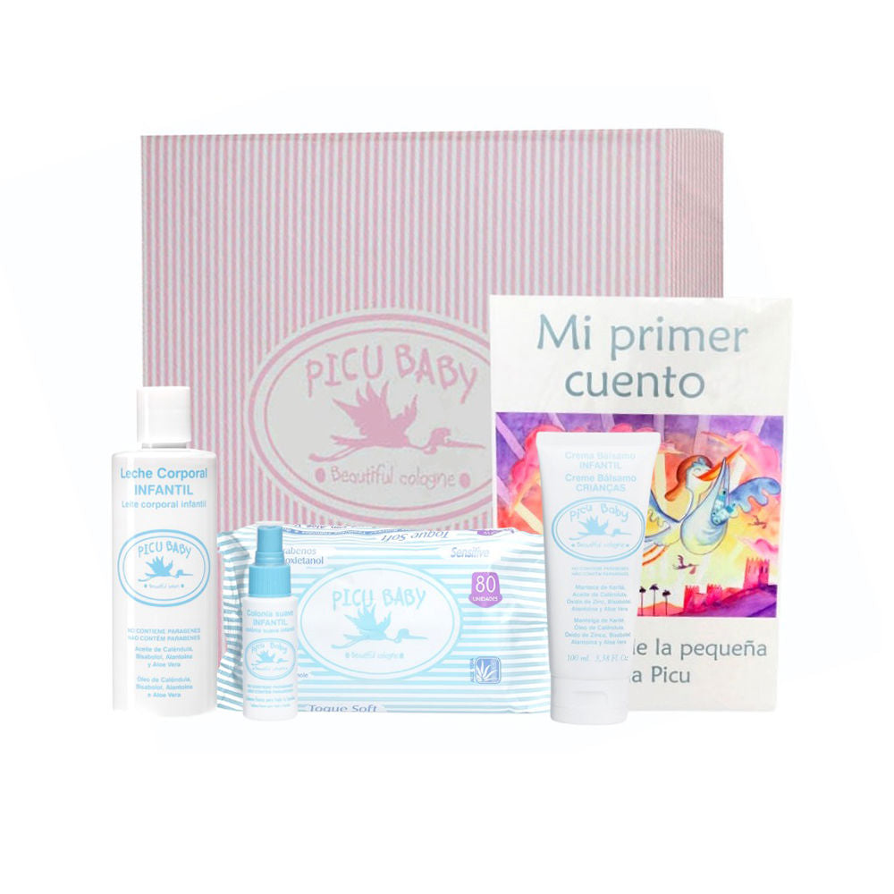 Picu Baby INFANTIL CAJA RAYAS ROSA NEW set 5 pz