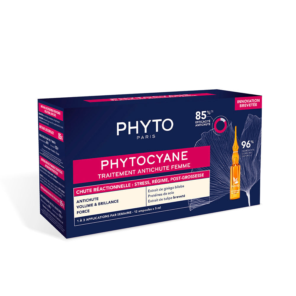 Phyto PHYTOCYANE tratamiento anticaída reacción mujer 12 x 5 ml