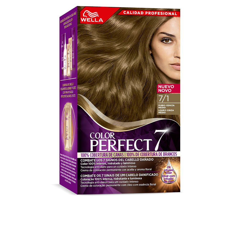 Wella Color Perfect 7 WELLA COLOR PERFECT 7 100% gray coverage #7/1-medium ash blonde 6 u