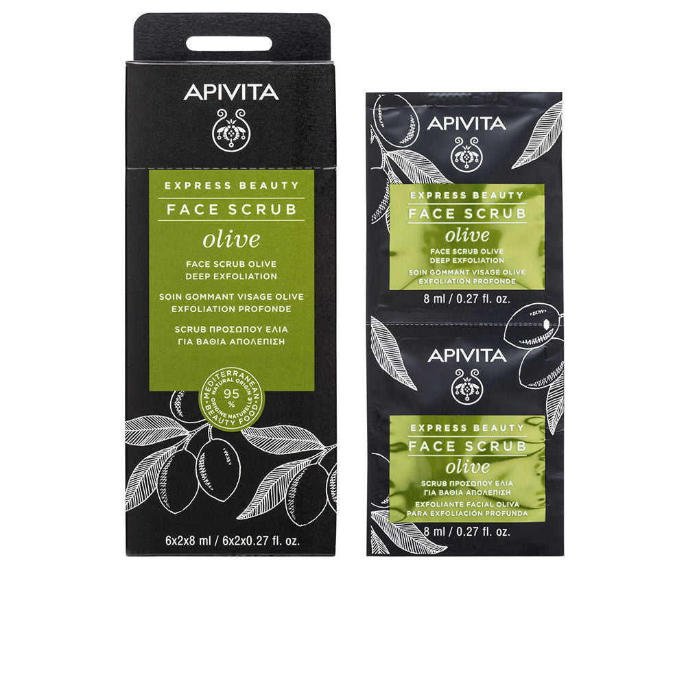 Apivita Express Beauty Mascarilla facial exfoliante intensiva con oliva 2 x 8 ml