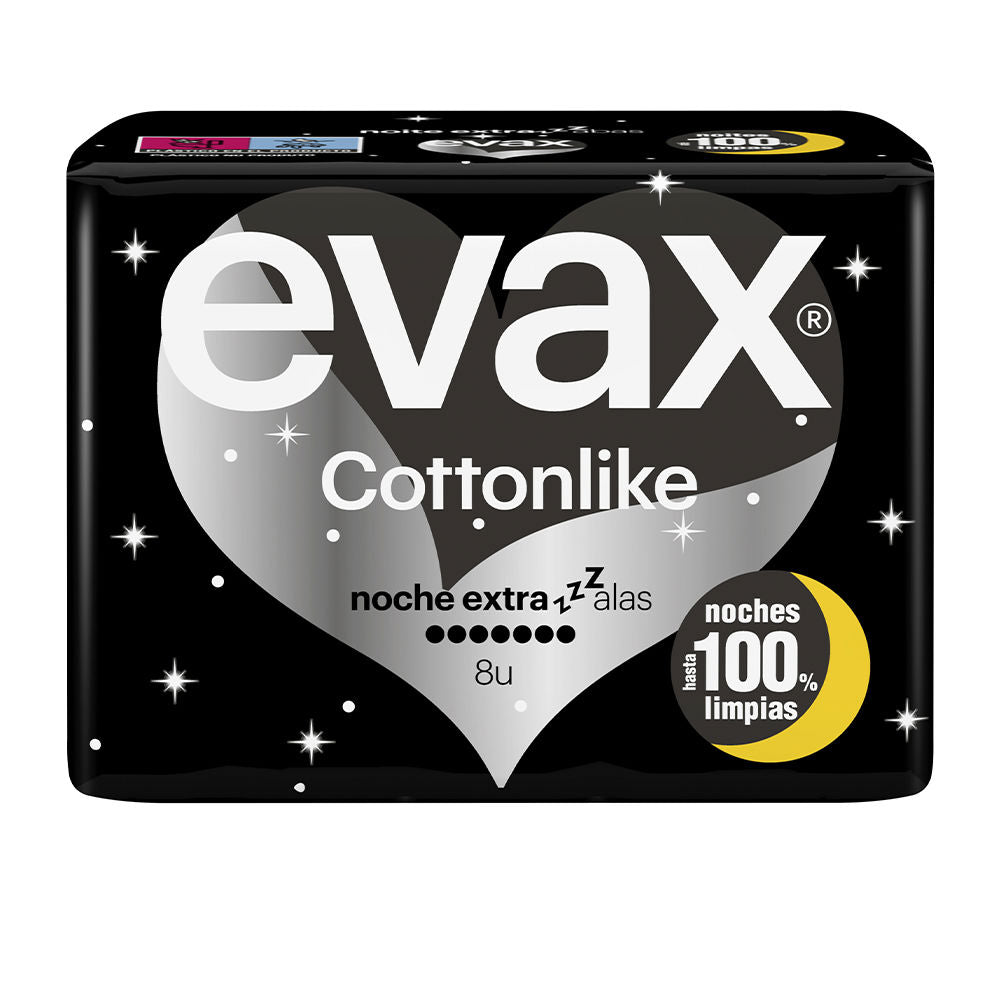 Evax COTTONLIKE compresas noche extra alas 8 u