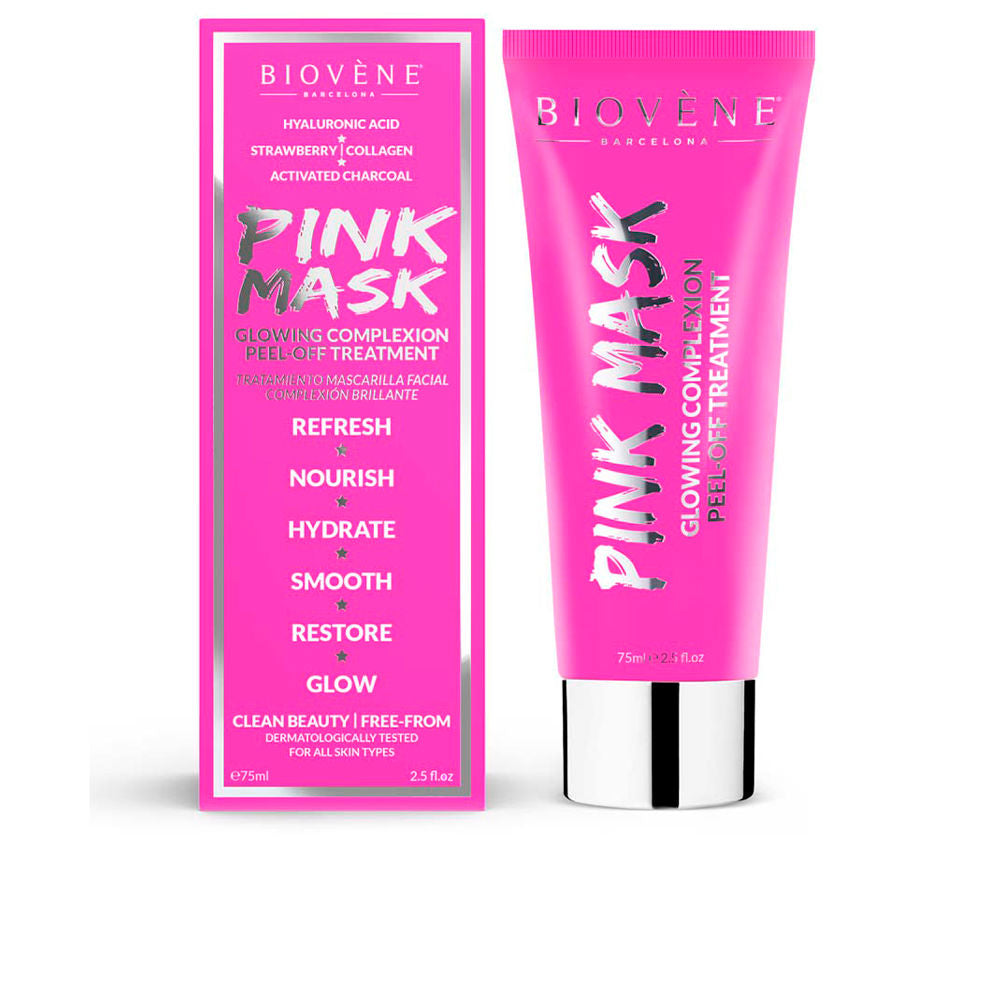 Biovène PINK MASK glowing complexion peel-off treatment 75 ml