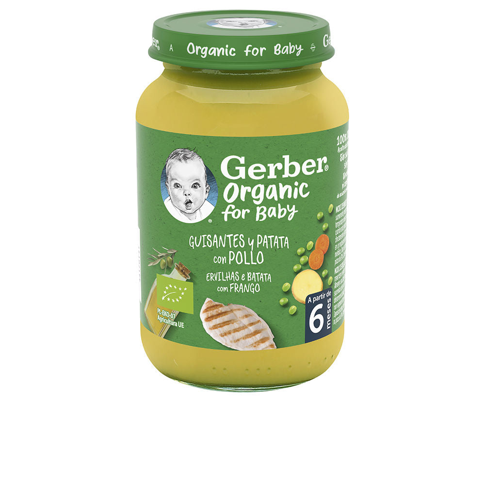 Gerber ORGANIC puré #guisantes patata pollo 190 gr