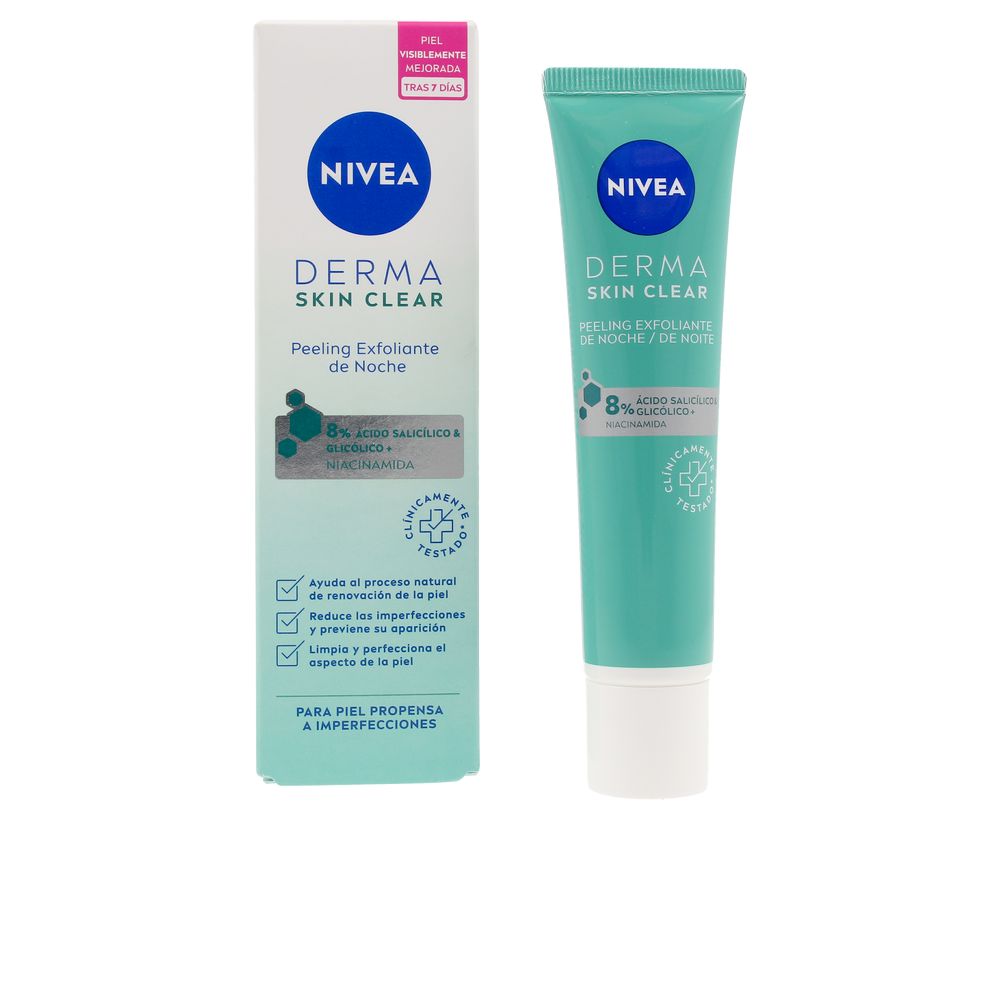 Nivea DERMA SKIN CLEAR peeling exfoliante facial noche 40 ml