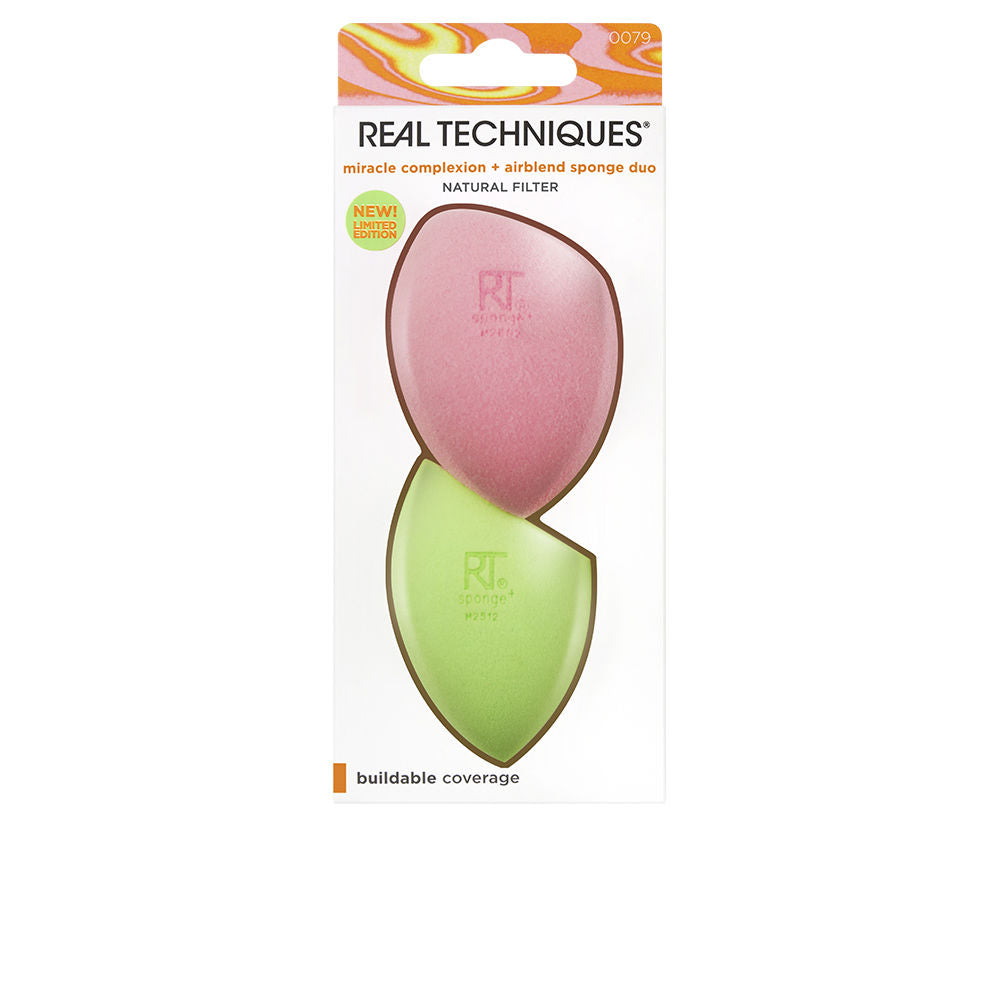 Real Techniques MIRACLE COMPLEXION + AIRBLEND sponge duo limited edition 2 u