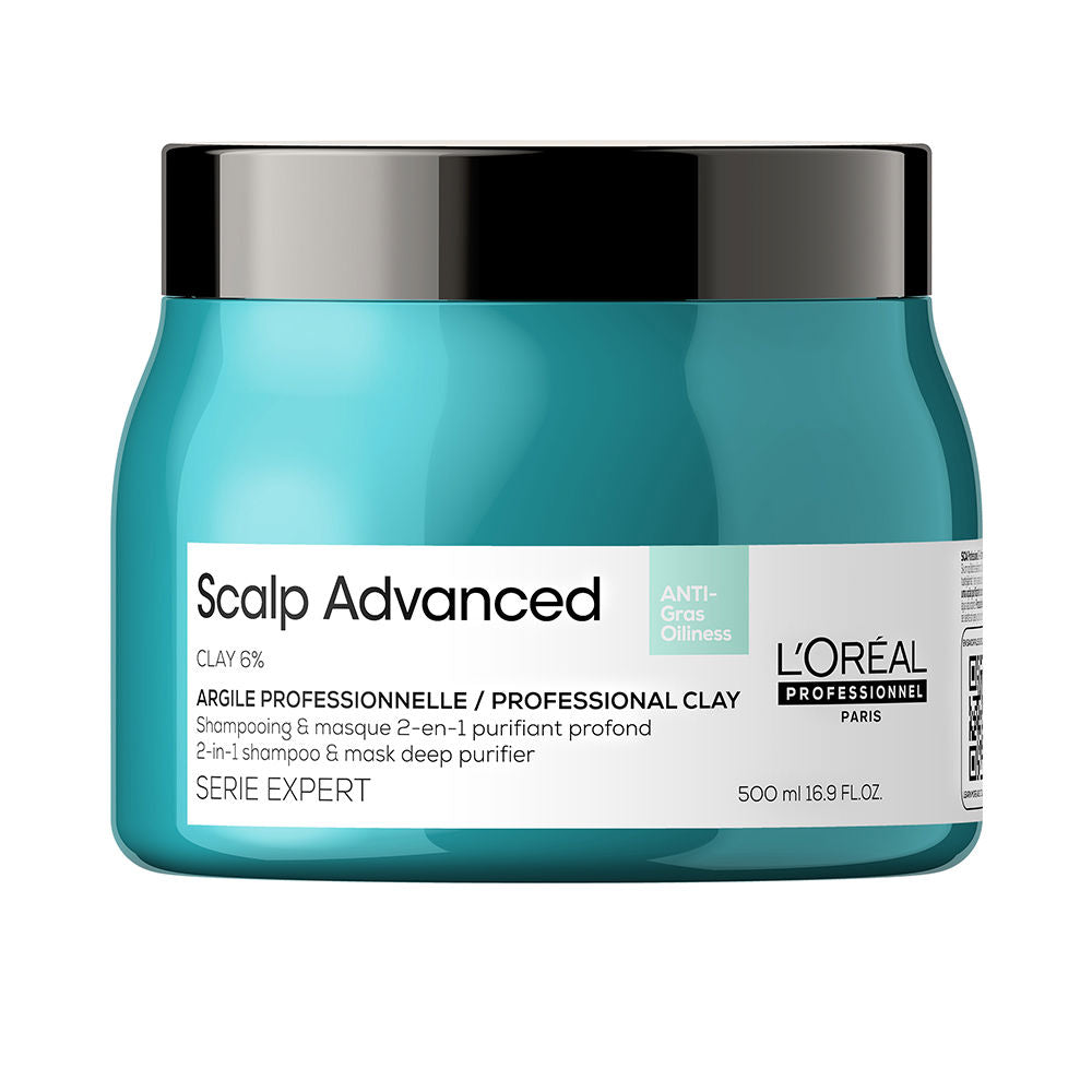 L'Oréal Professionnel Paris SCALP ADVANCED anti-oiliness 2-in-1 shampoo & mask deep purifier clay 500 ml