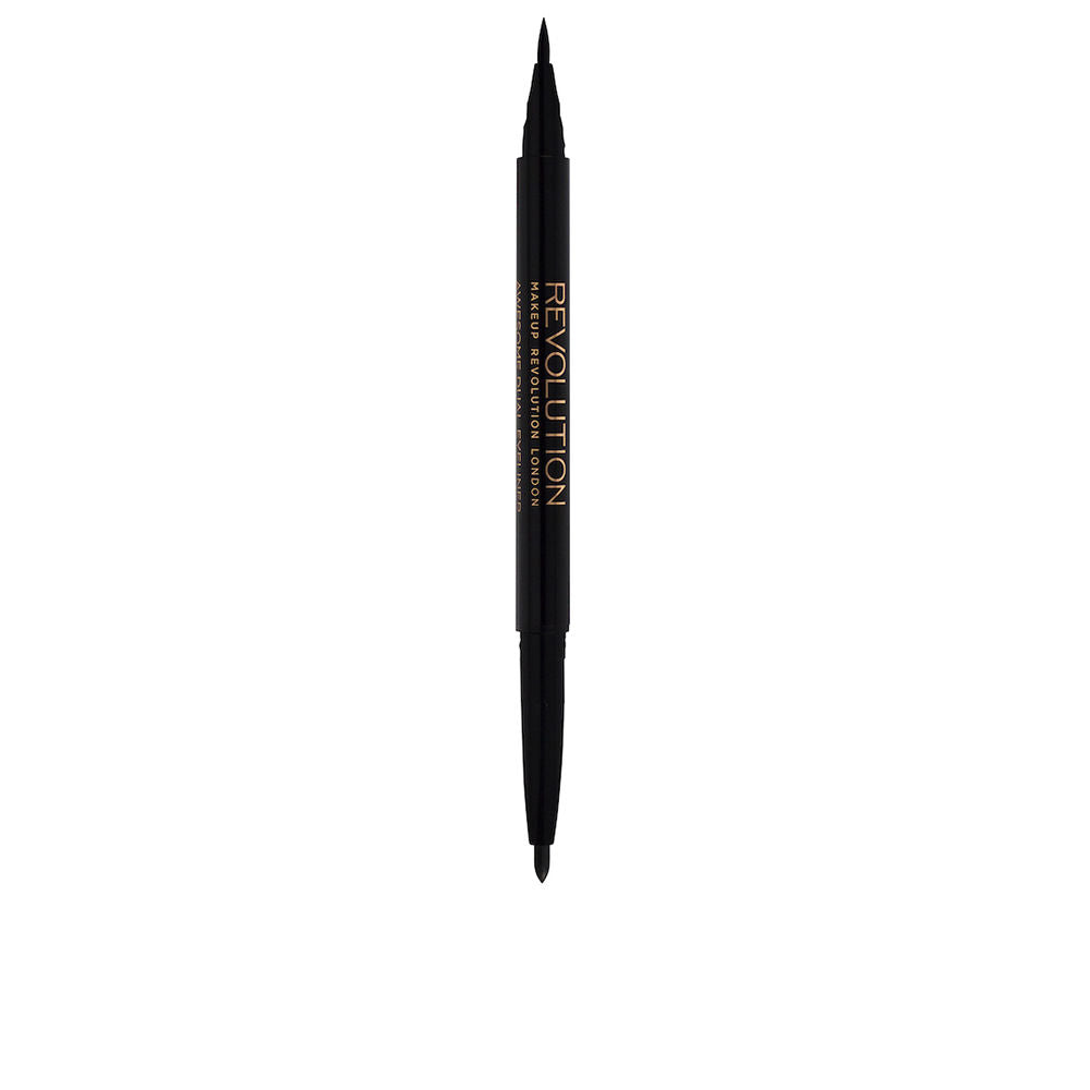 Revolution Make Up DUAL EYELINER felt &amp; kohl #black 1 ml