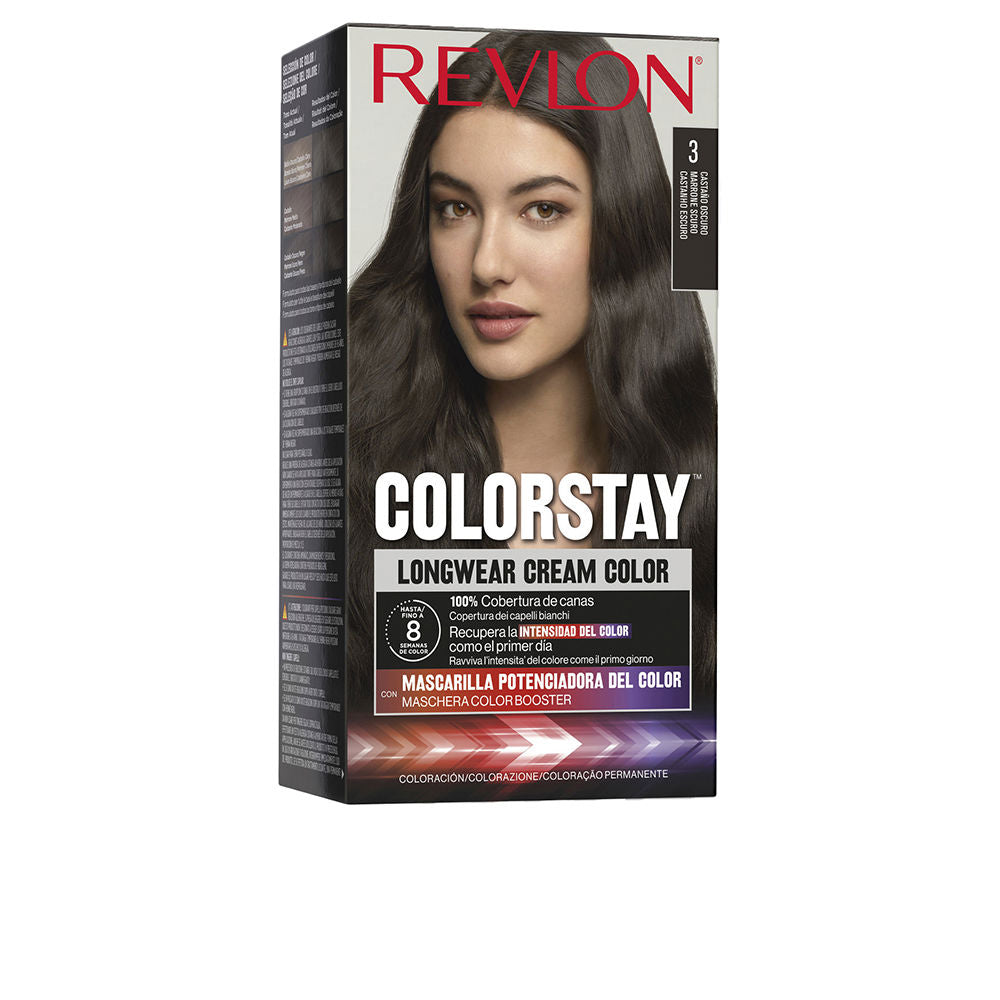 Revlon Mass Market COLORSTAY permanent färg #3-mörkbrun 4 u