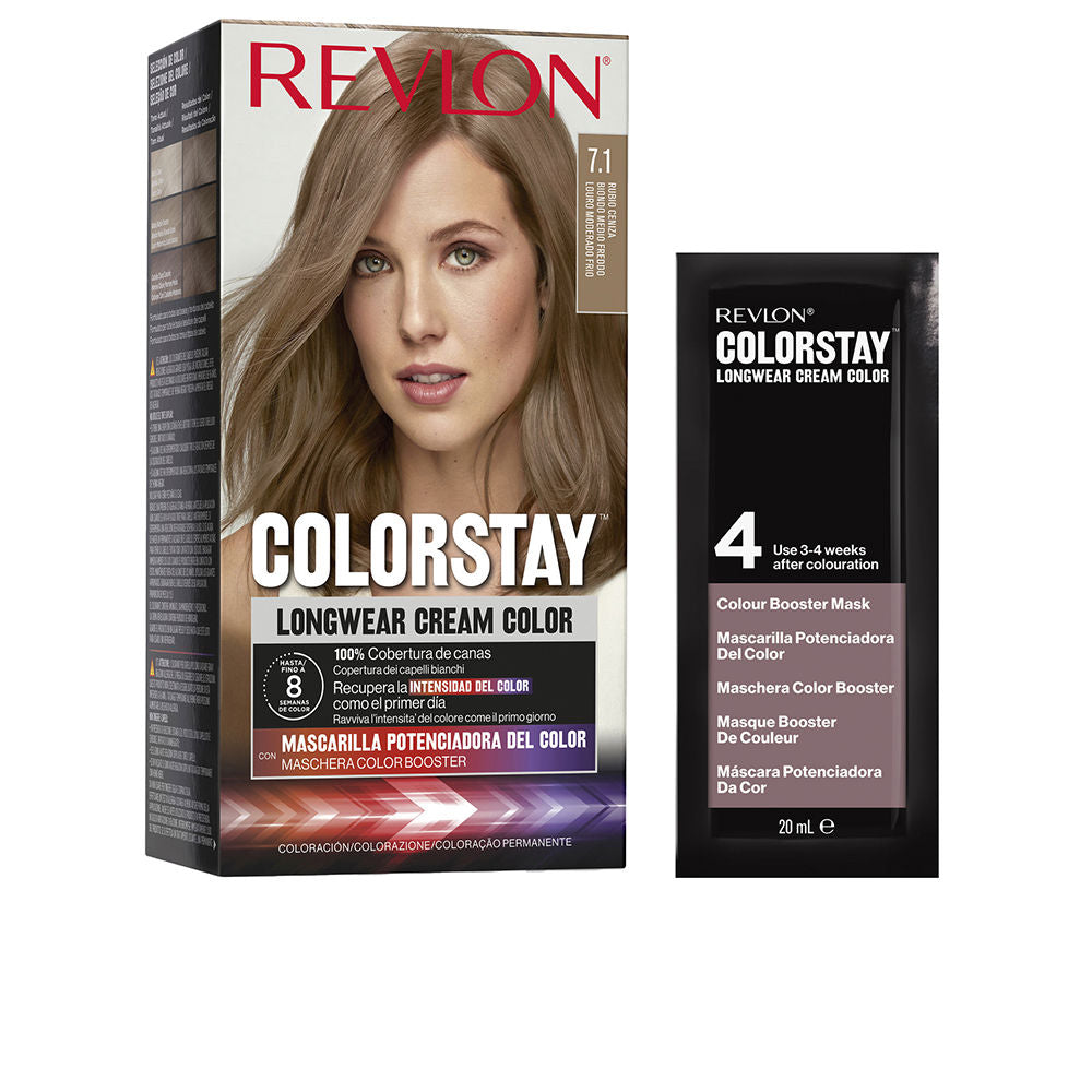 Revlon Mass Market COLORSTAY permanent färgämne #7.1-asht blond 4 u