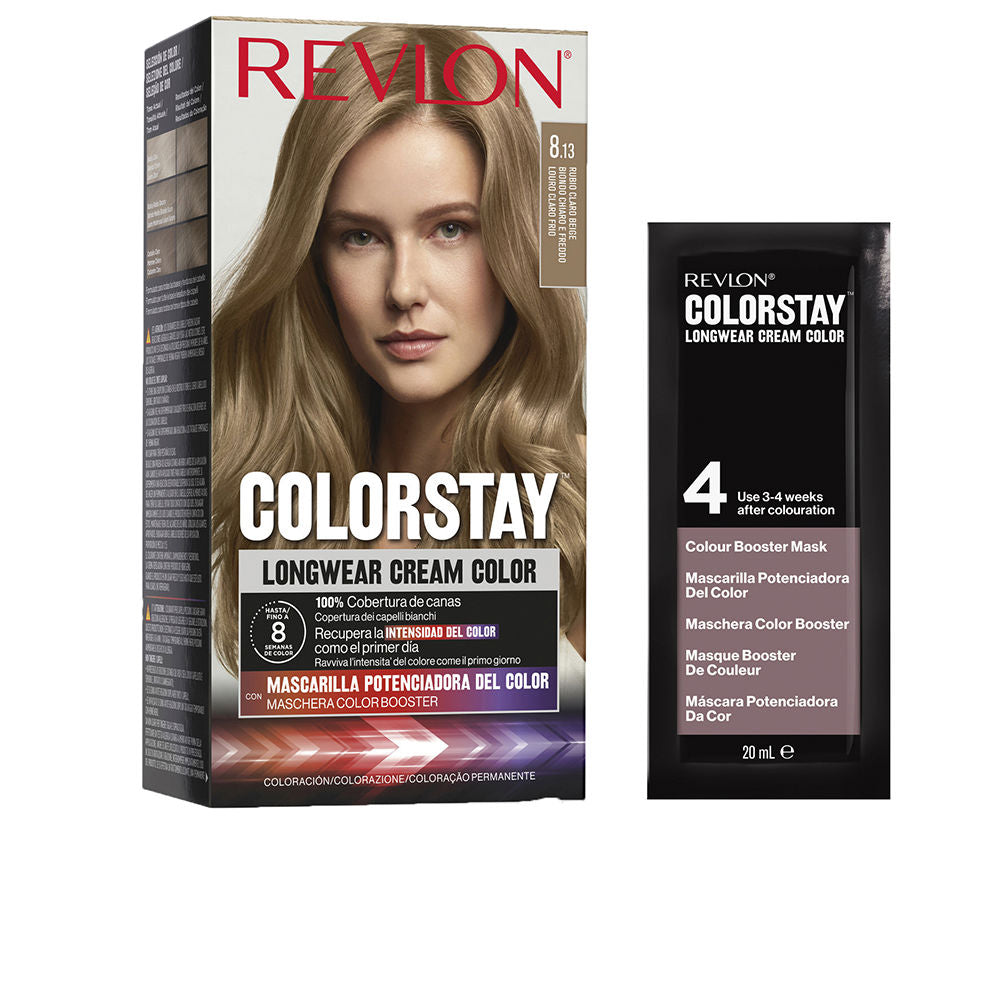 Revlon Mass Market COLORSTAY permanent hårfärg #8.13-ljust blont beige 4 u