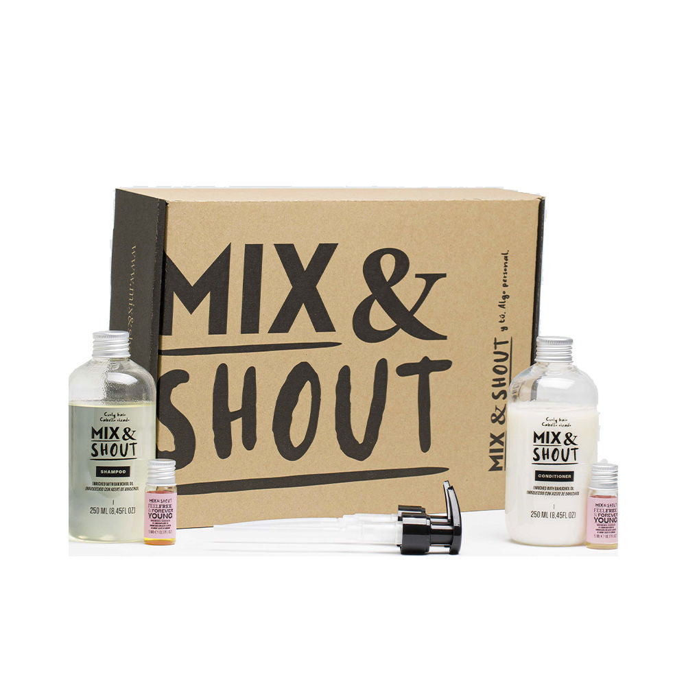 Mix & Shout CURLY STRENGTHENING ROUTINE LOT 4 pz