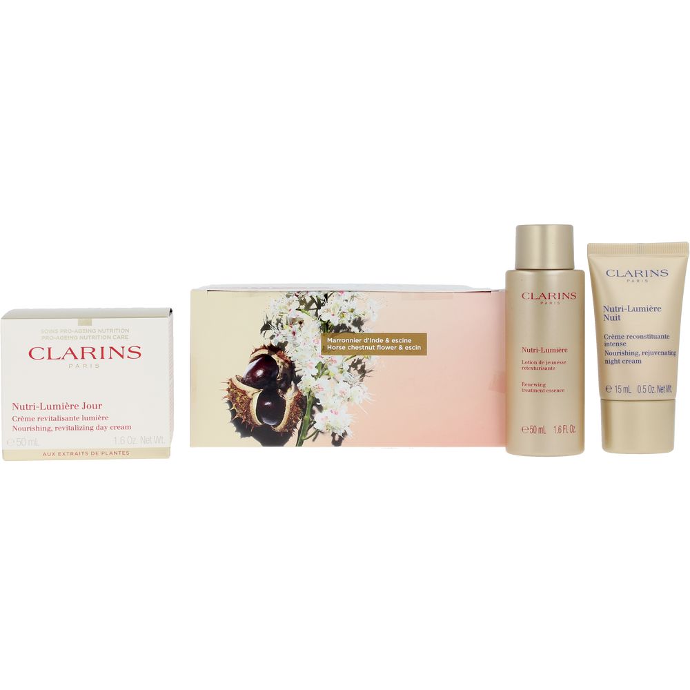 Clarins NUTRI LUMIÈRE DAY CREAM FOR ALL SKIN TYPES CASE 3 pcs