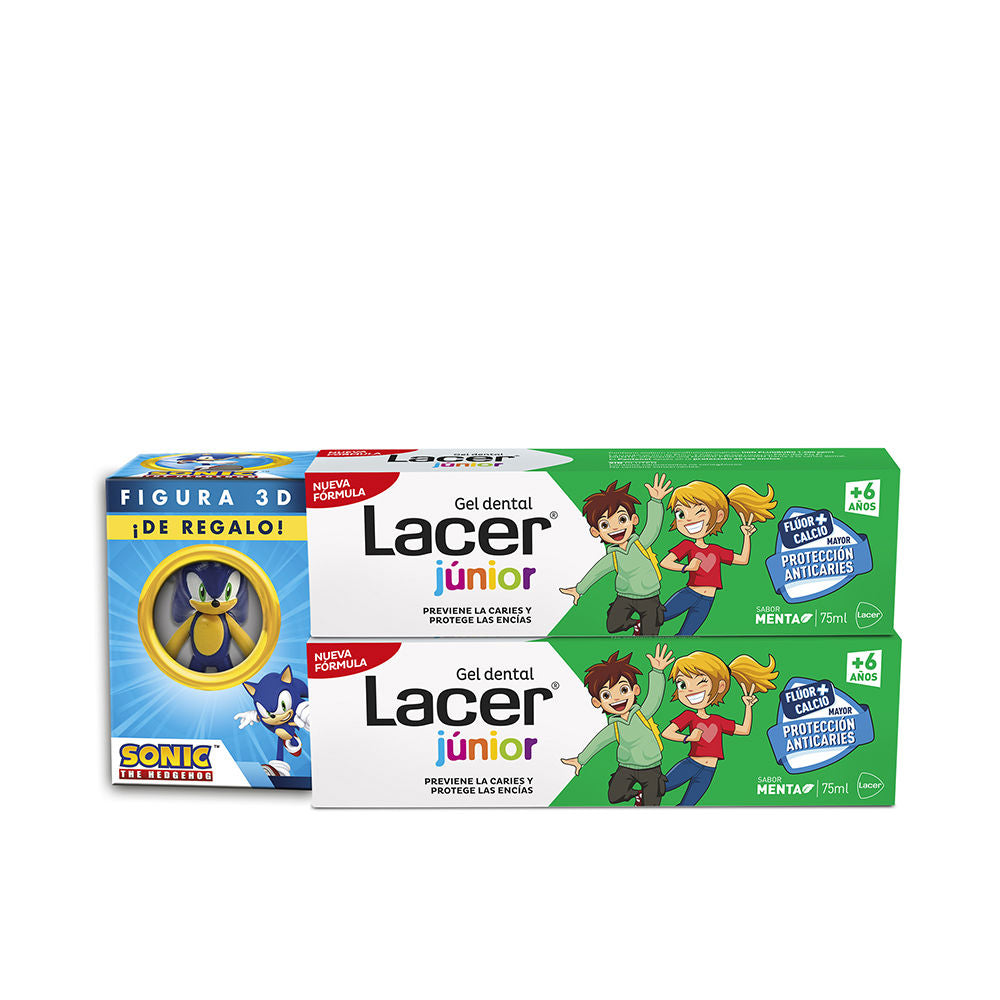 Lacer JUNIOR duo mint dental gel + gift 2 x 75 ml 2 u