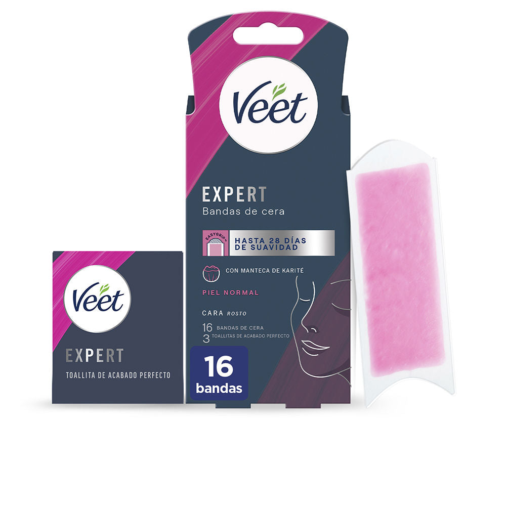 Veet EXPERT FACIAL wax strips normal skin 16 u