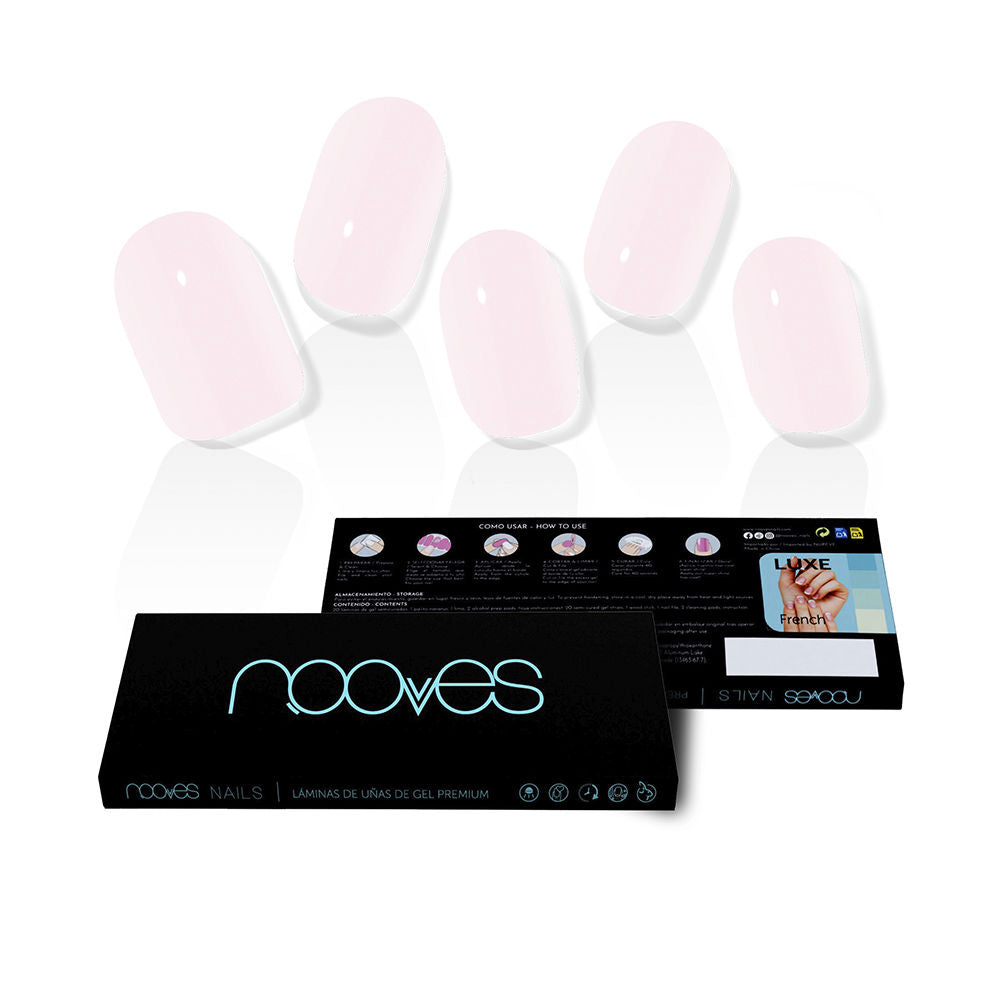 Nooves NAIL GEL SHEETS pale rose premium luxe solid #rosa 20 u