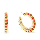 Shabama ETHIOPIA RED 2CM earrings #shiny gold 1 u