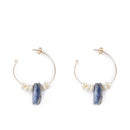 Shabama LAO BLUE 4CM earrings #shiny gold 1 u