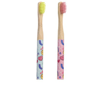 Take Care SMILEY WORD BAMBOO TOOTHBRUSH LOT 2 pz