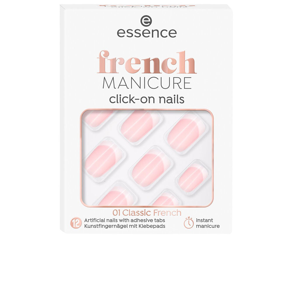 Essence FRENCH manicure click-on artificial nails #01-classic french 12 u