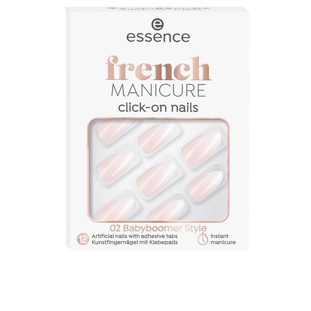 Essence FRENCH manicure click-on artificial nails #02-babyboomer style 12 u