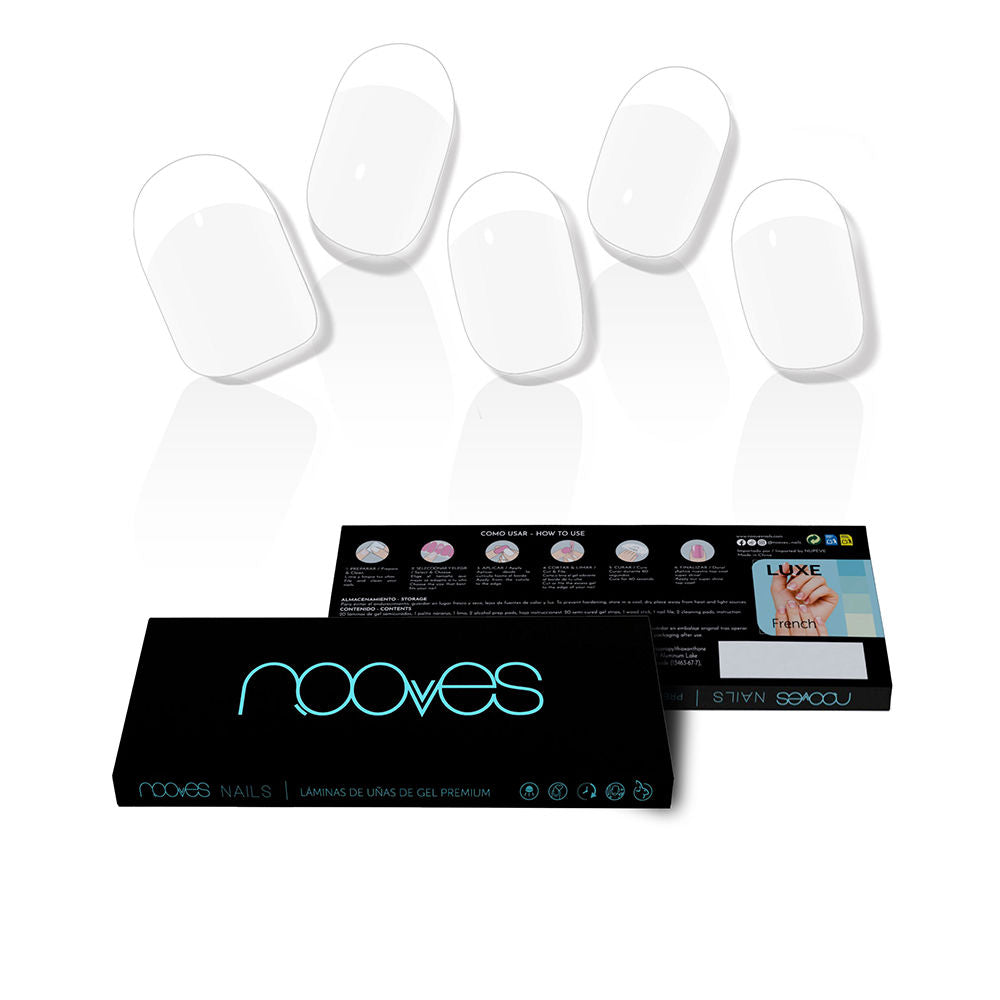 Nooves Premium French GEL NAIL SHEETS #Grace Luxe 20 units