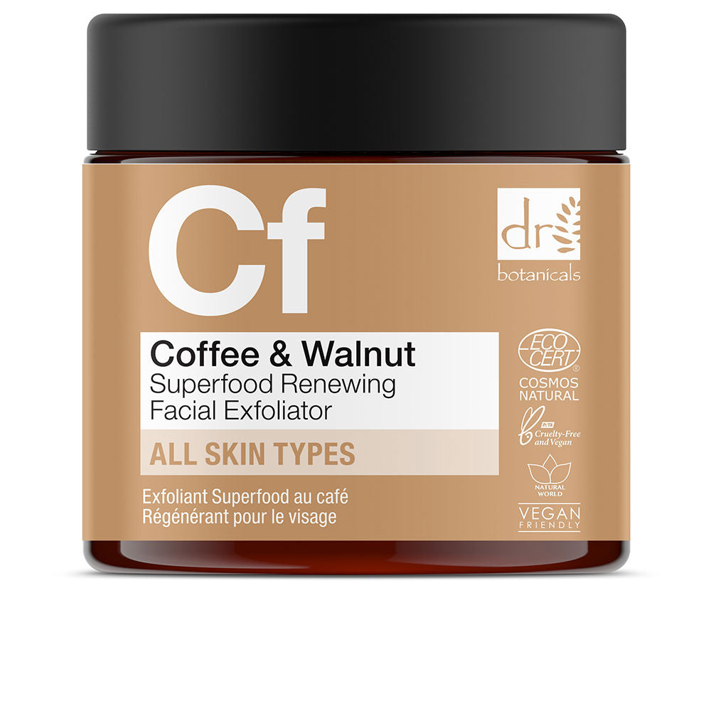 Dr. Botanicals COFFEE &amp; WALNUT SUPERFOOD renewing facial scrub 60 ml