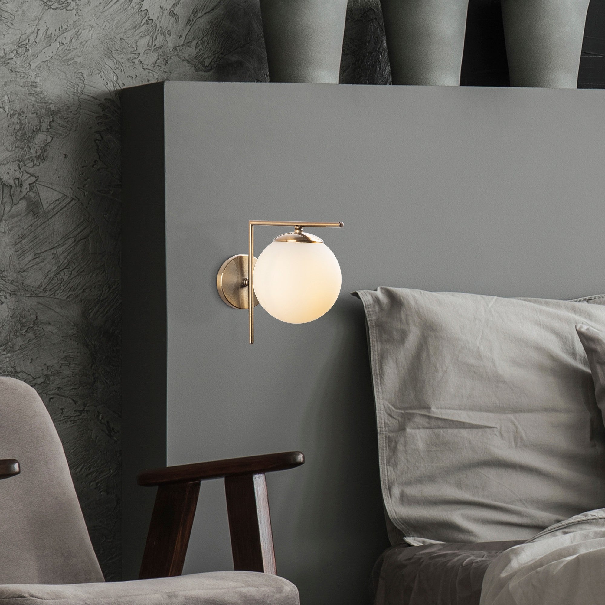 7141 - Antik Vägglampa