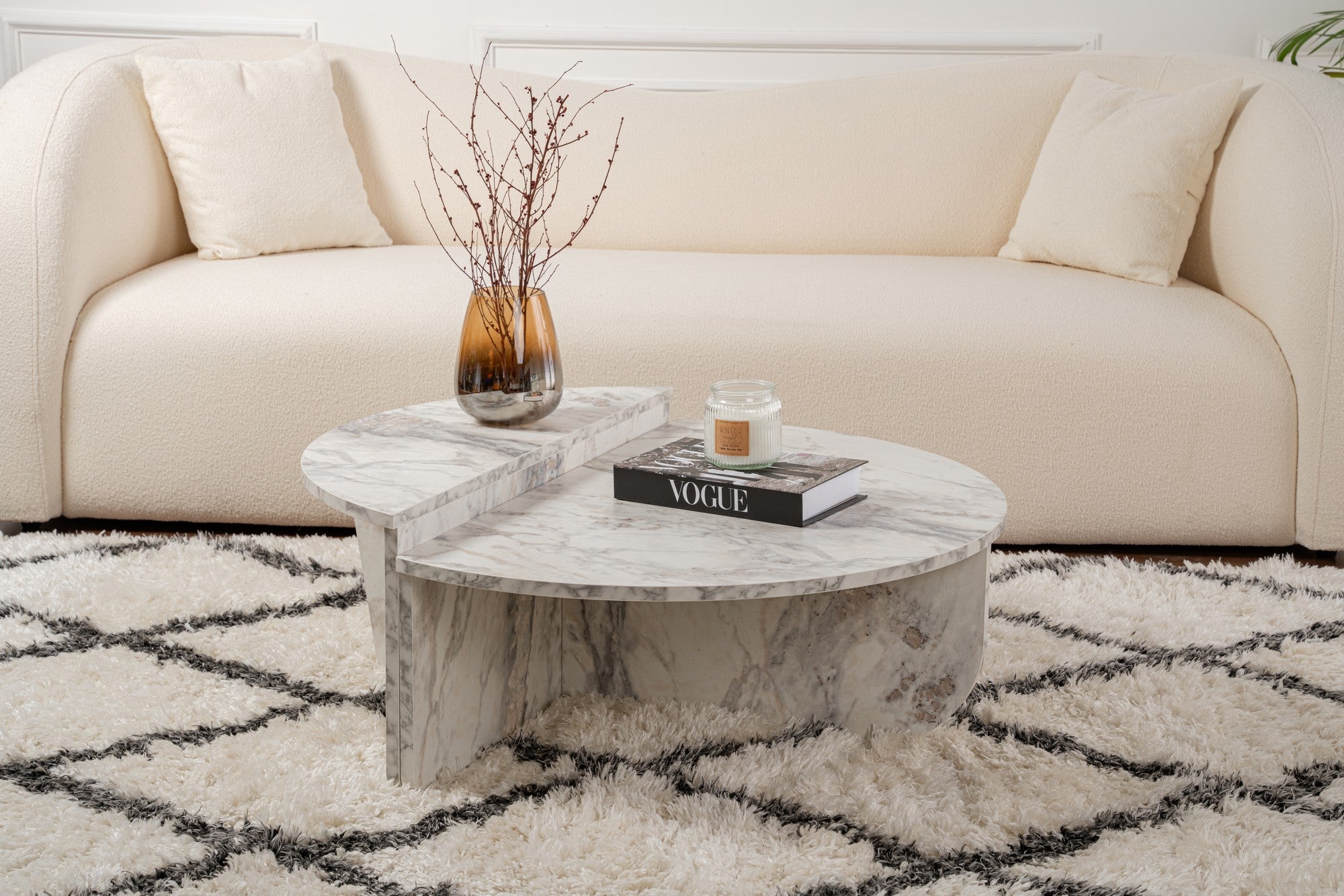 Orion - Freesia Marmor Kaffe Bord