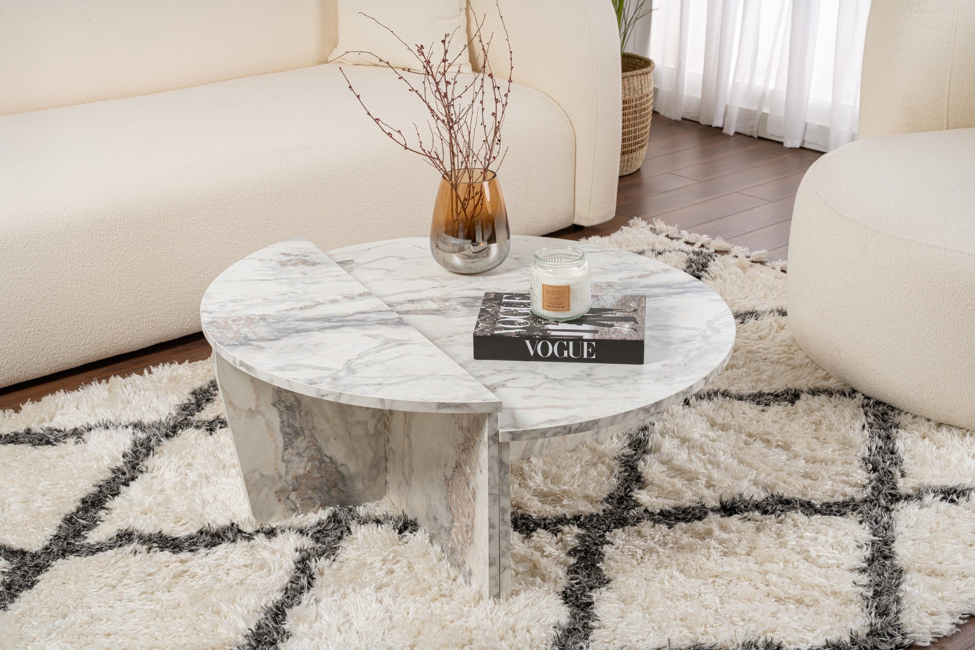 Orion - Freesia Marmor Kaffe Bord