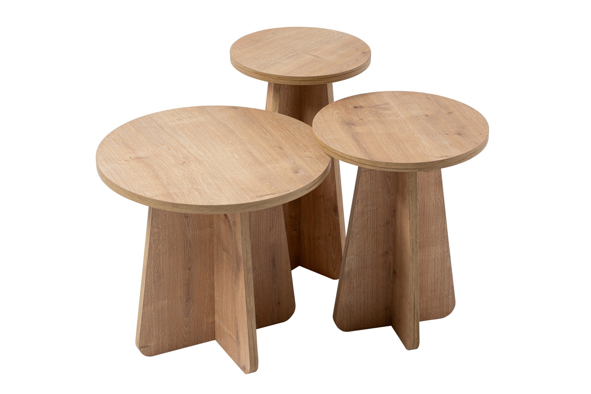 Lume - Sapphire Oak Nesting Table (3 Pieces)
