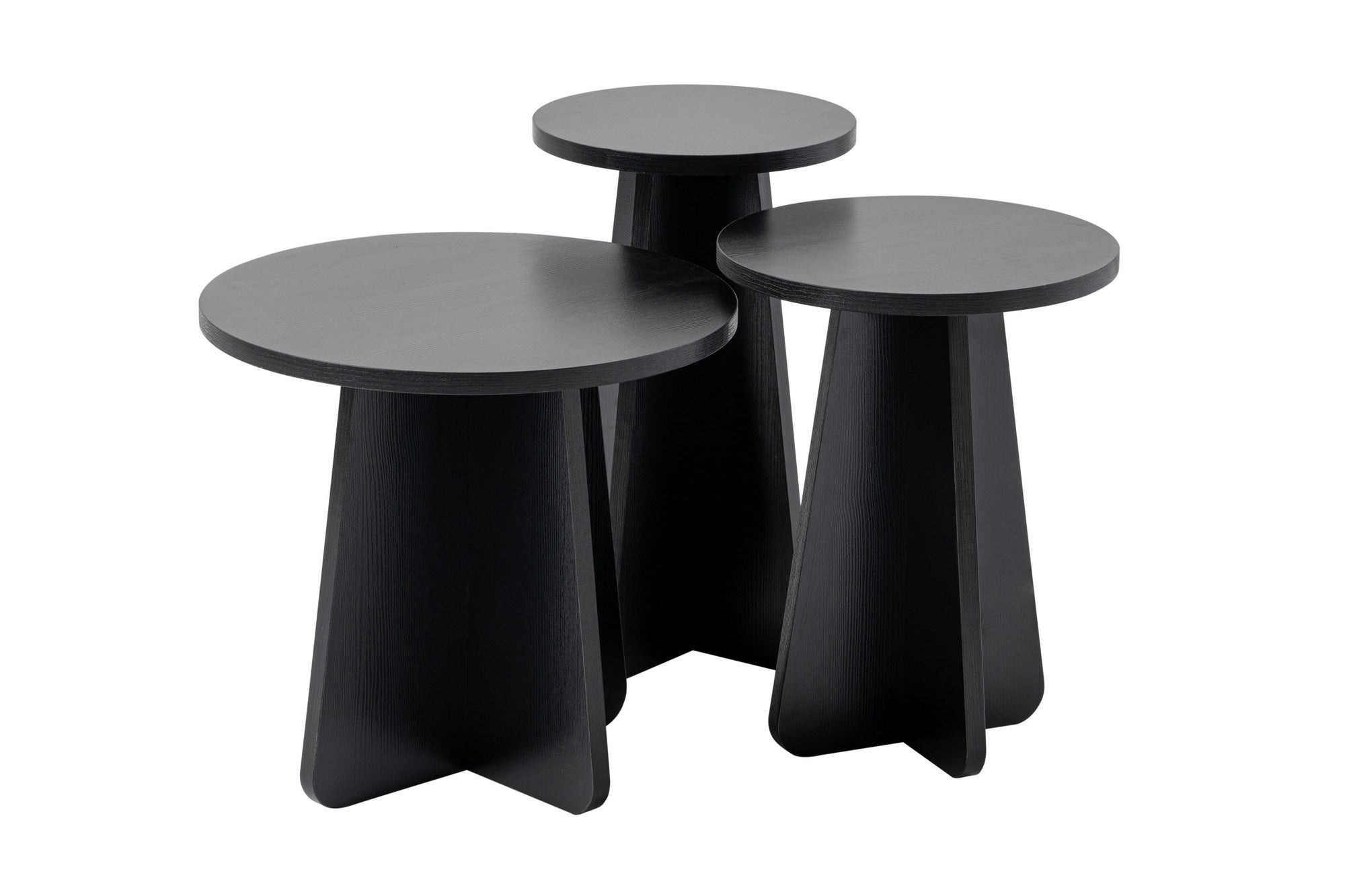 Lume - Wood Black Nesting Table (3 Pieces)