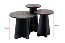 Lume - Wood Black Nesting Table (3 Pieces)