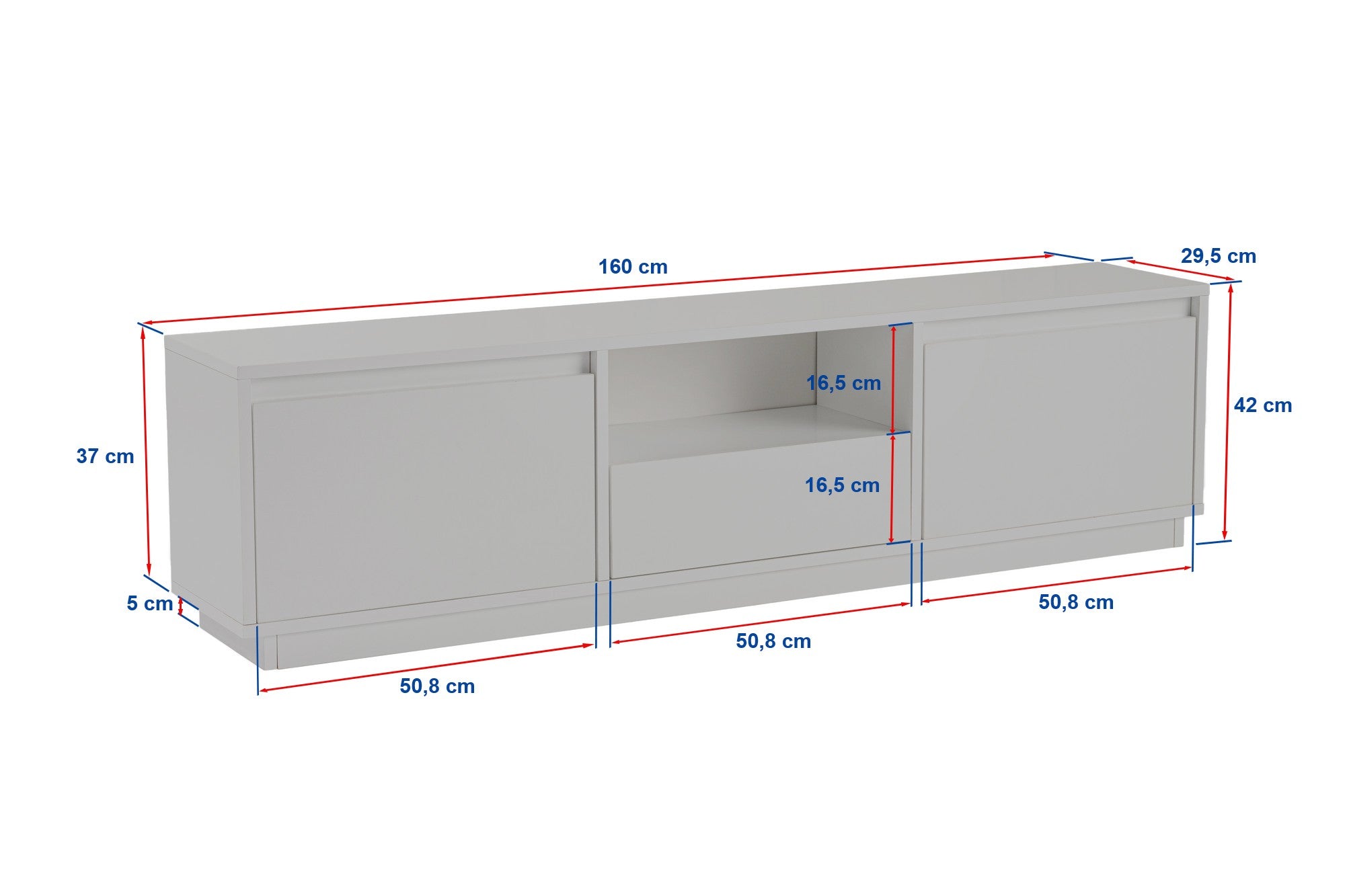 Vanguard - Grey TV Stand