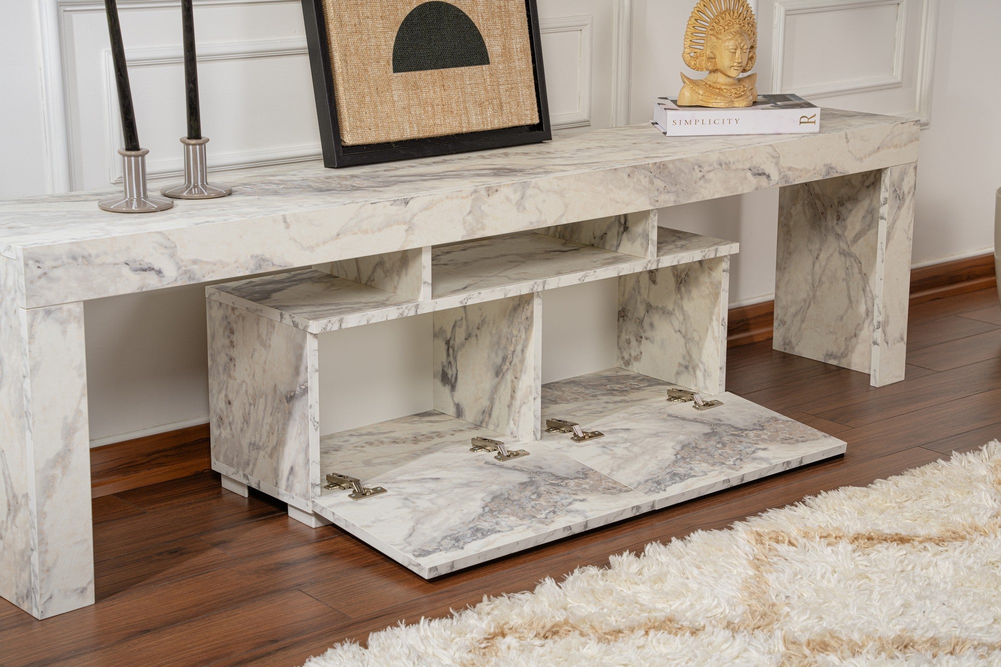 Enclave - Fressia Marble TV Stand