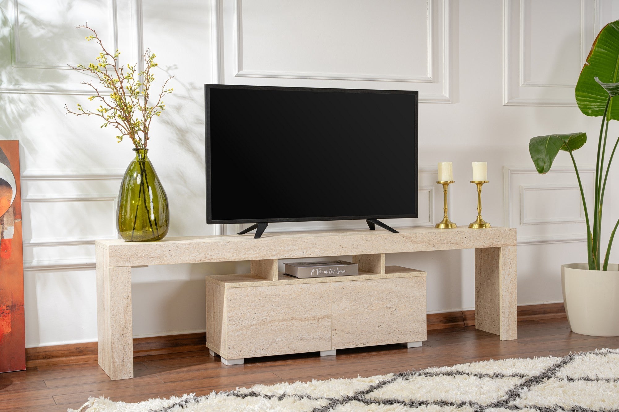 Enclave - Travertine TV Stand