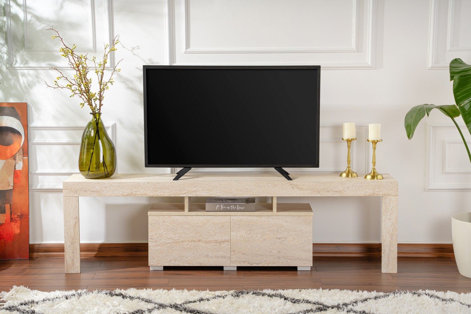Enclave - Travertine TV Stand