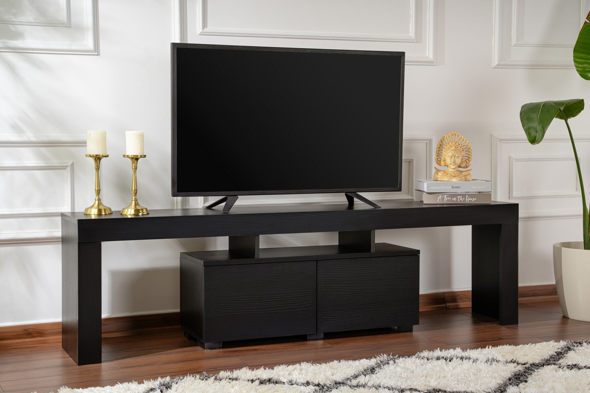 Enclave - Wood Black TV Stand