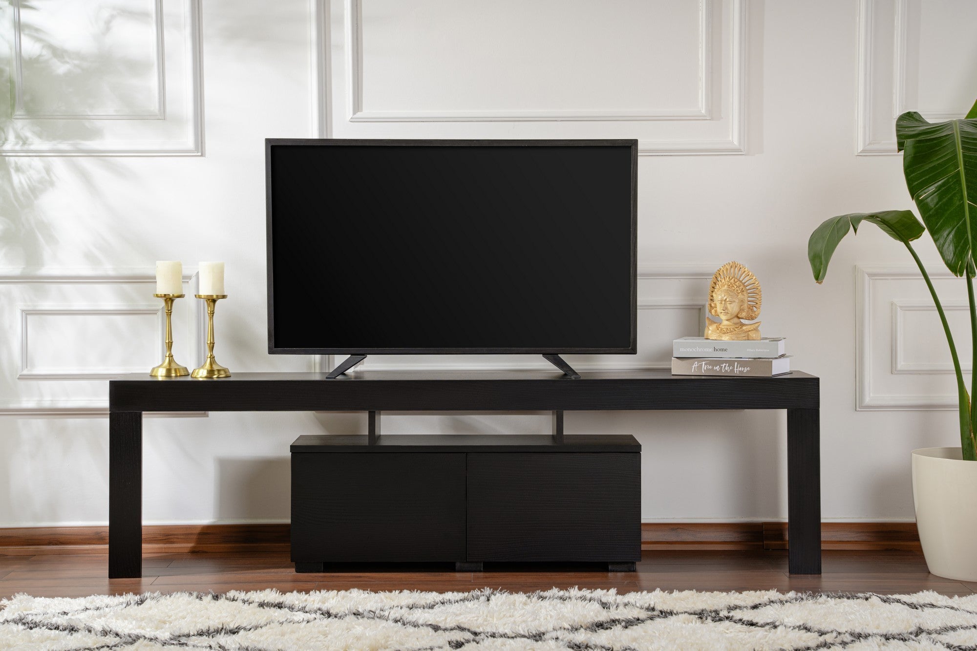 Enclave - Wood Black TV Stand