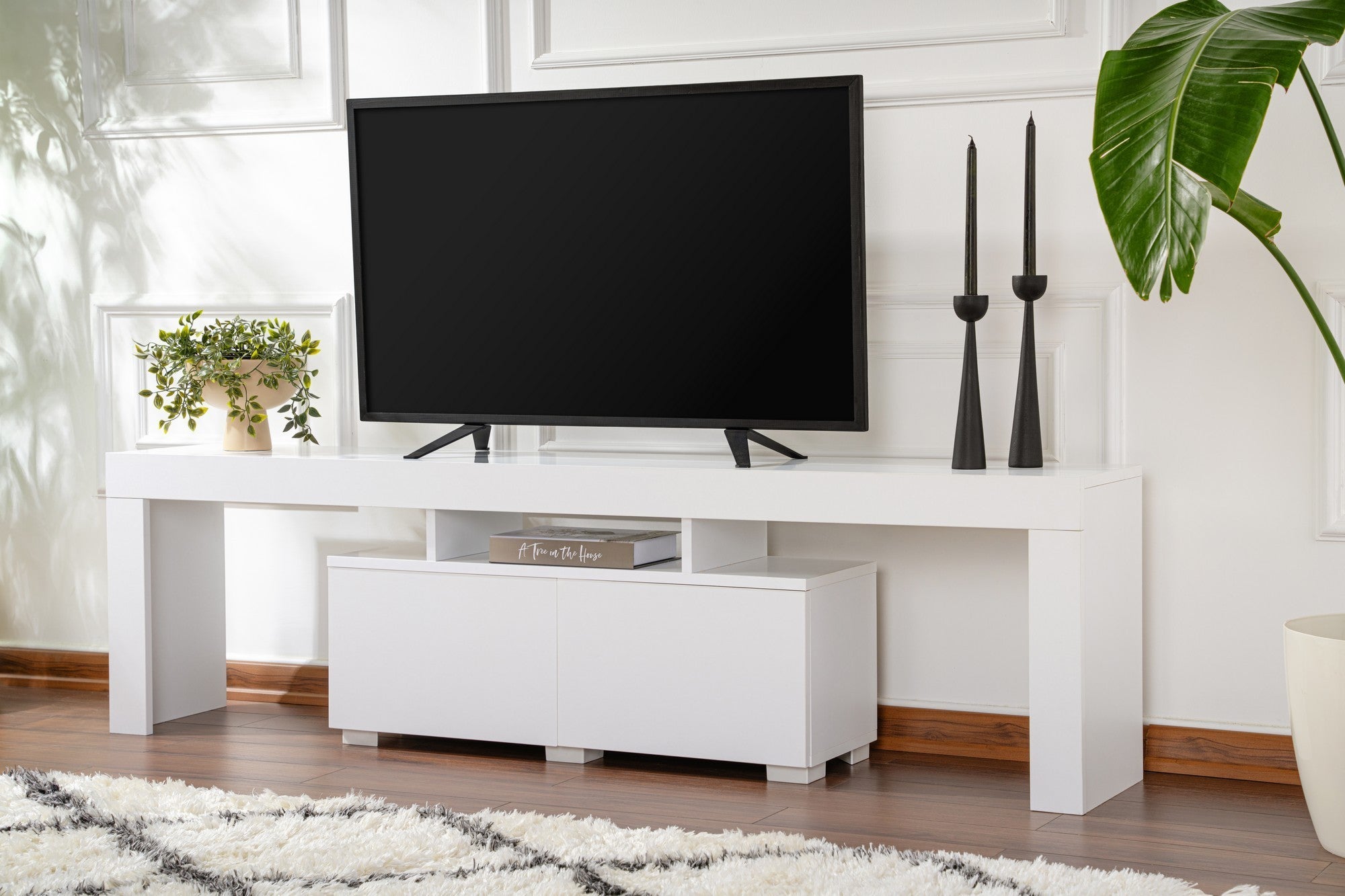Enclave - Natural White TV Stand