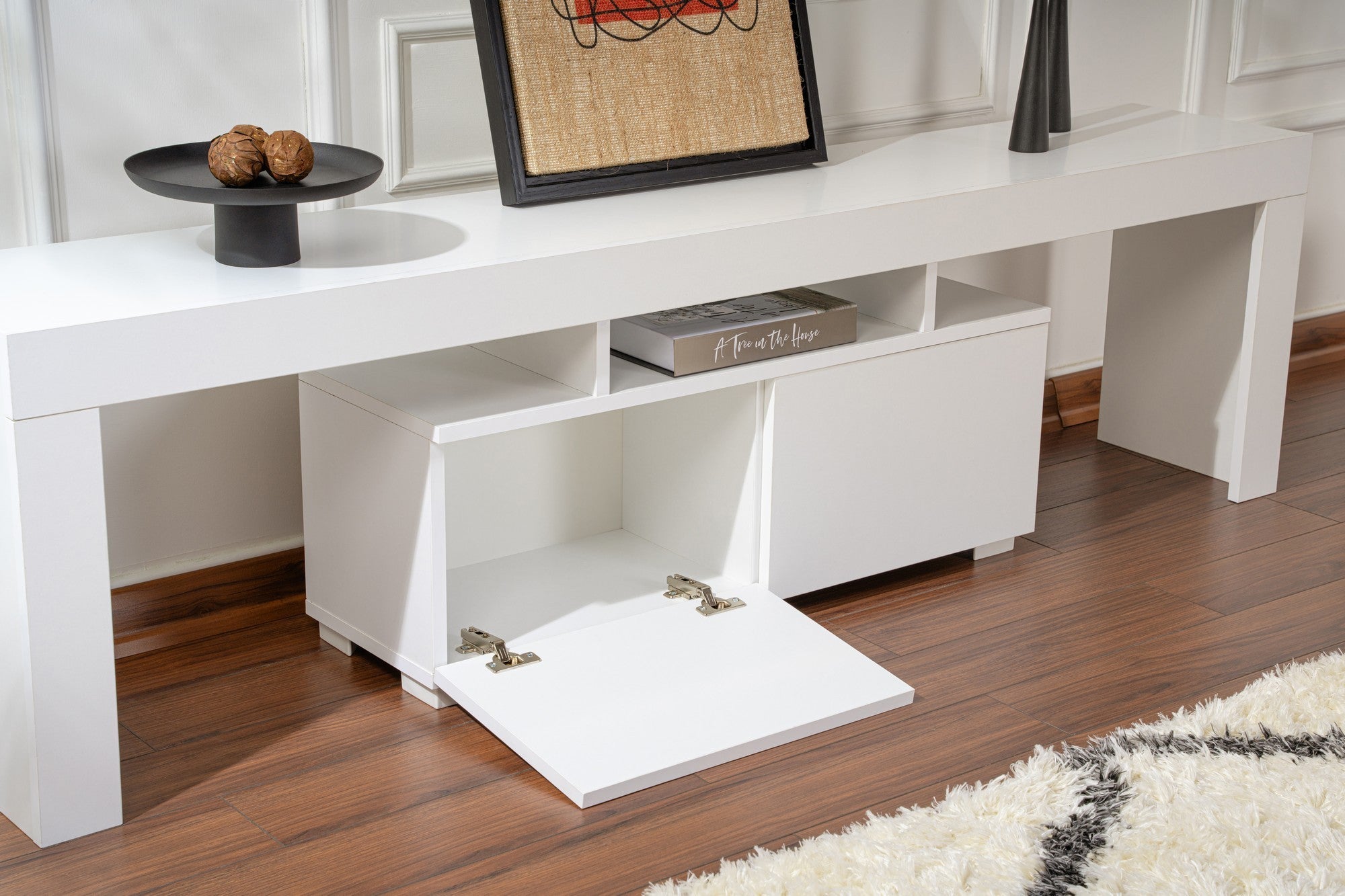 Enclave - Natural White TV Stand