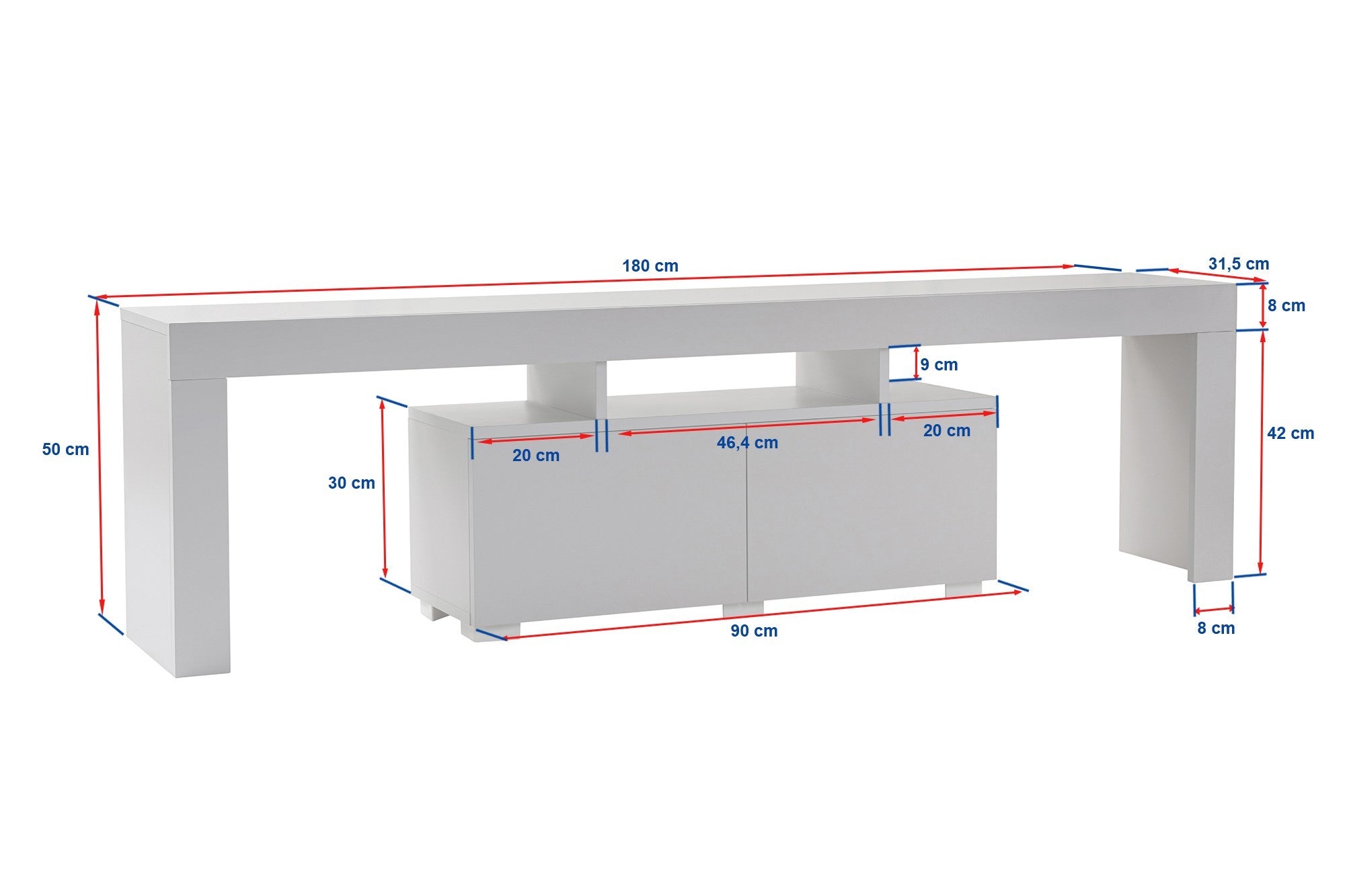 Enclave - Natural White TV Stand