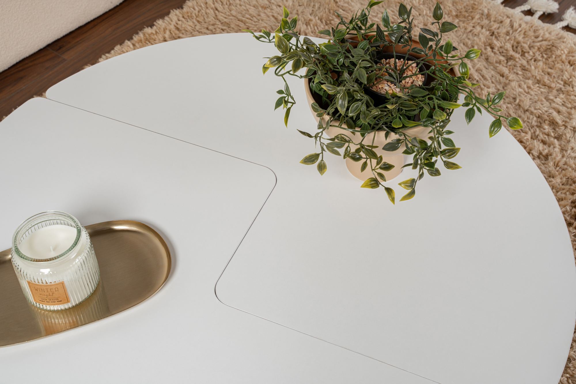 Moira - Naturlig Vit Kaffe Bord