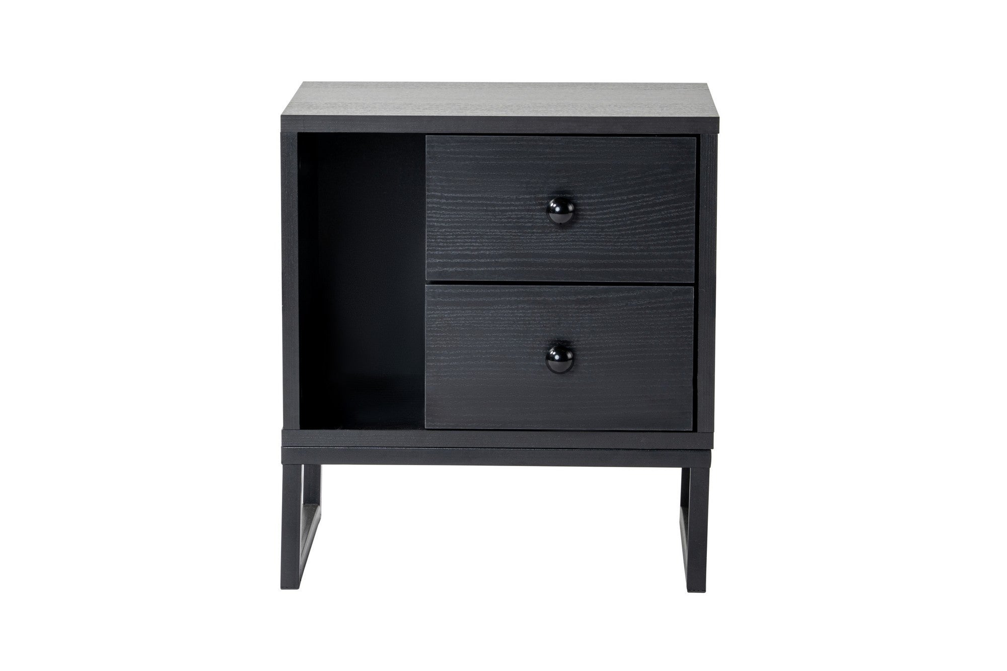Glimmer - Wood Black, Black Nattduksbord