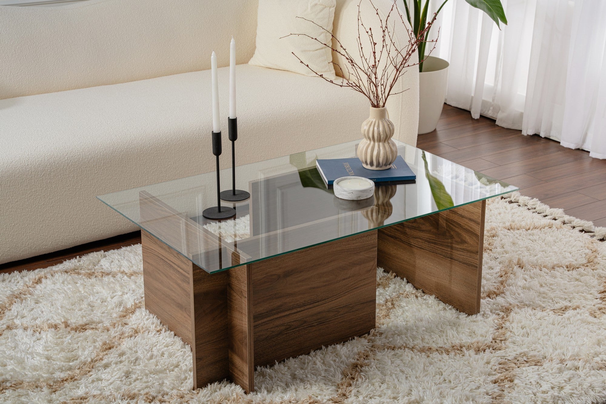 Vetrino - Walnut Coffee Table
