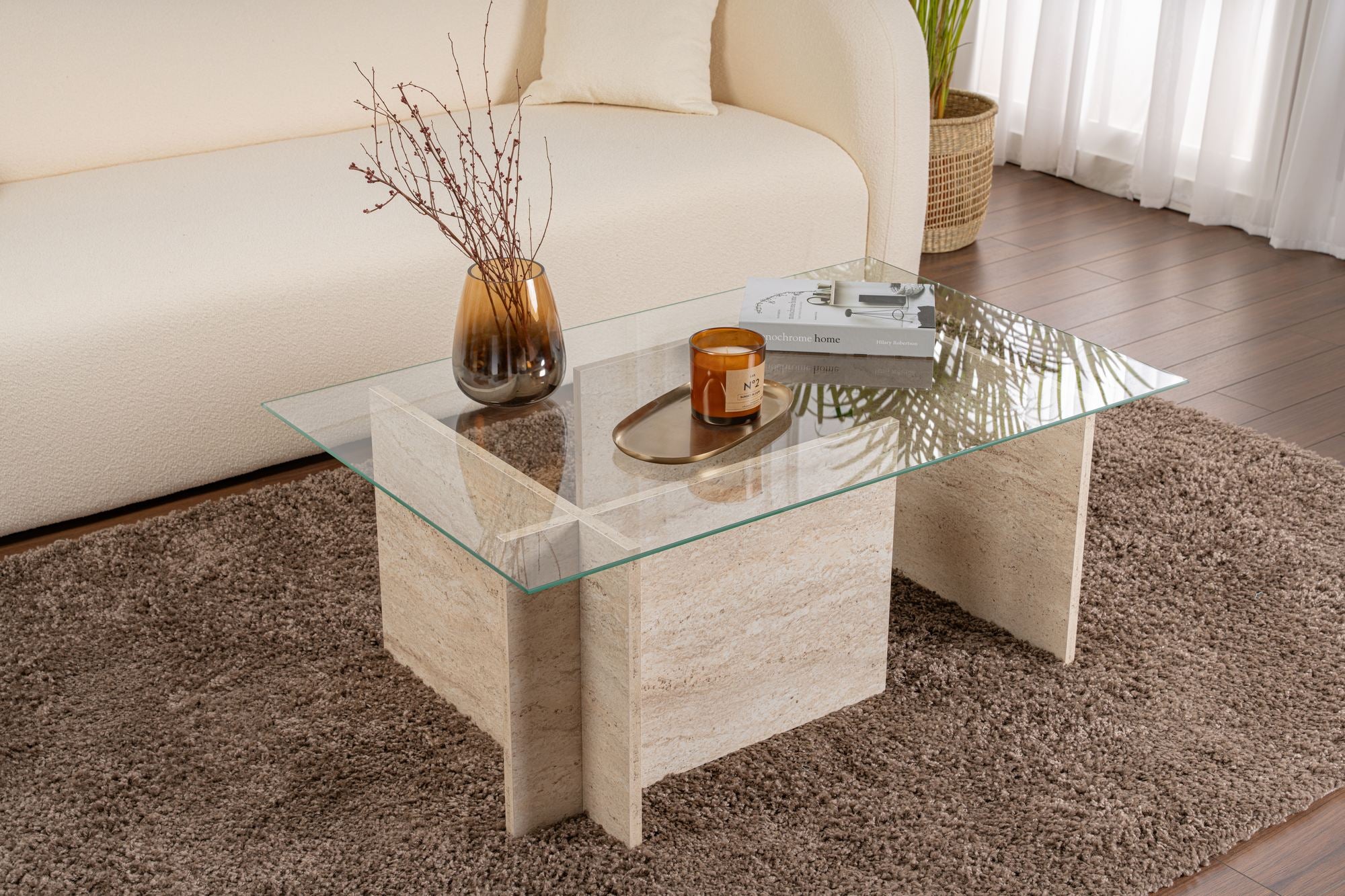 Vetrino - Travertine Coffee Table