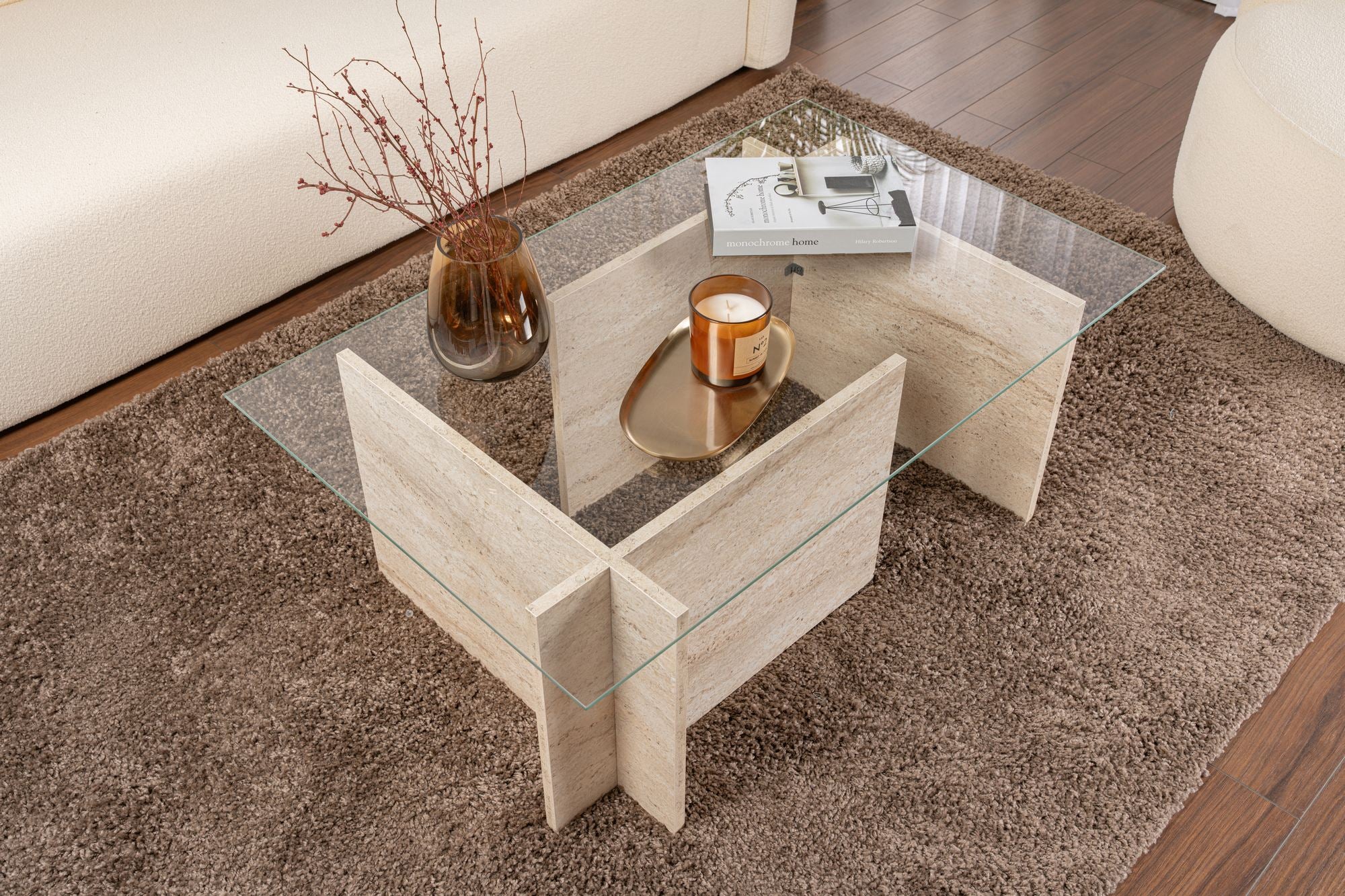Vetrino - Travertine Coffee Table
