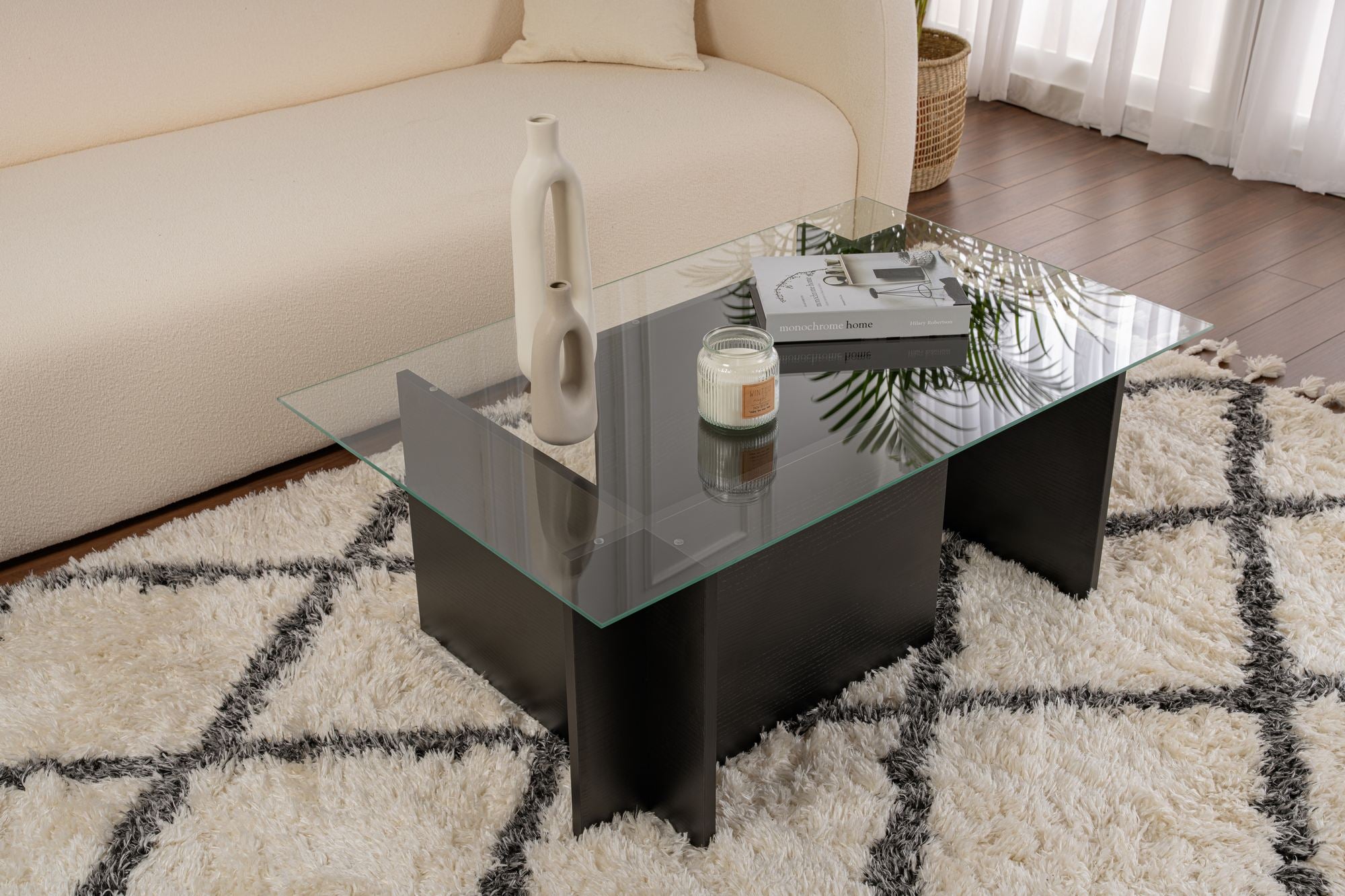 Vetrino - Wood Black Coffee Table