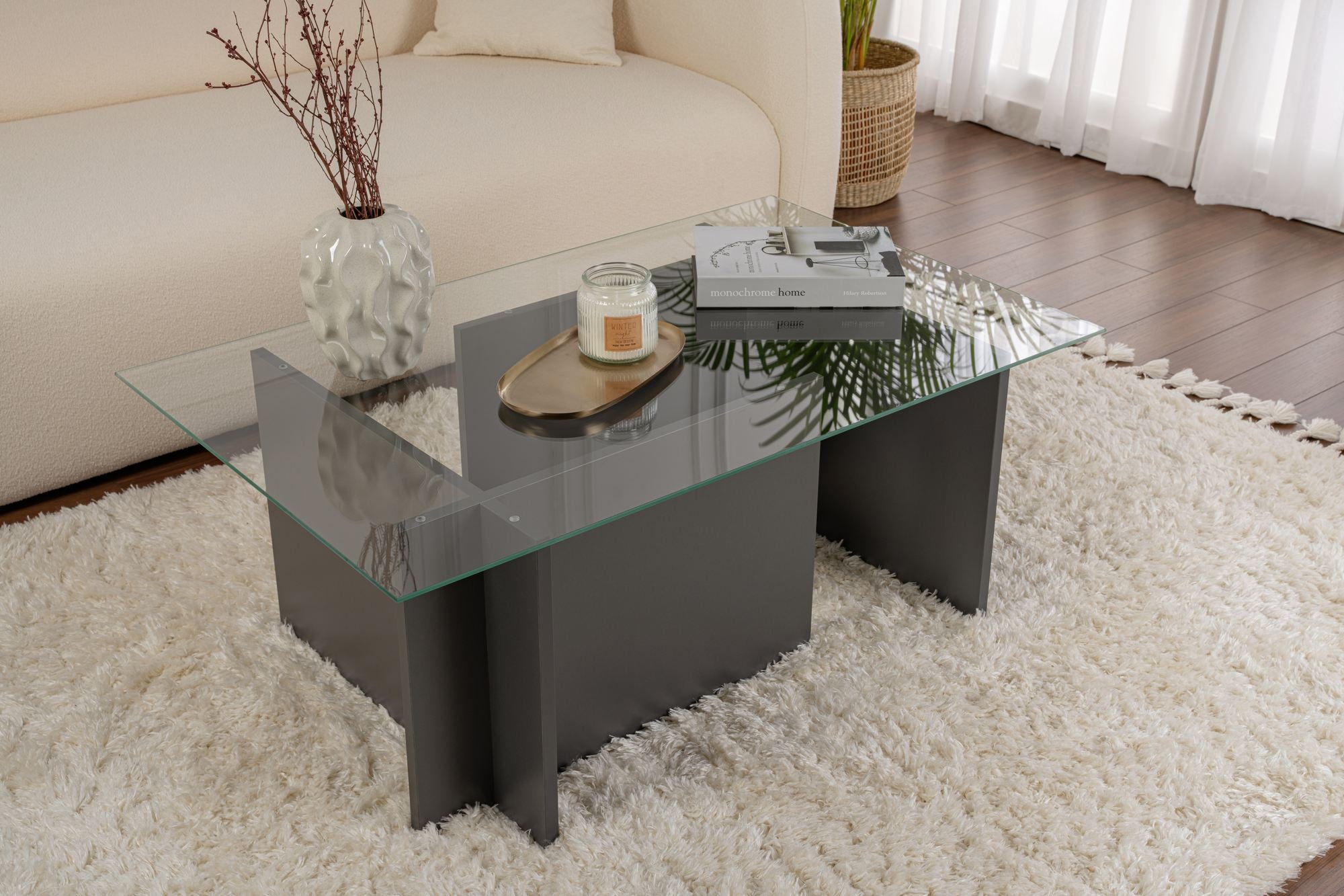 Vetrino - Anthracite Coffee Table