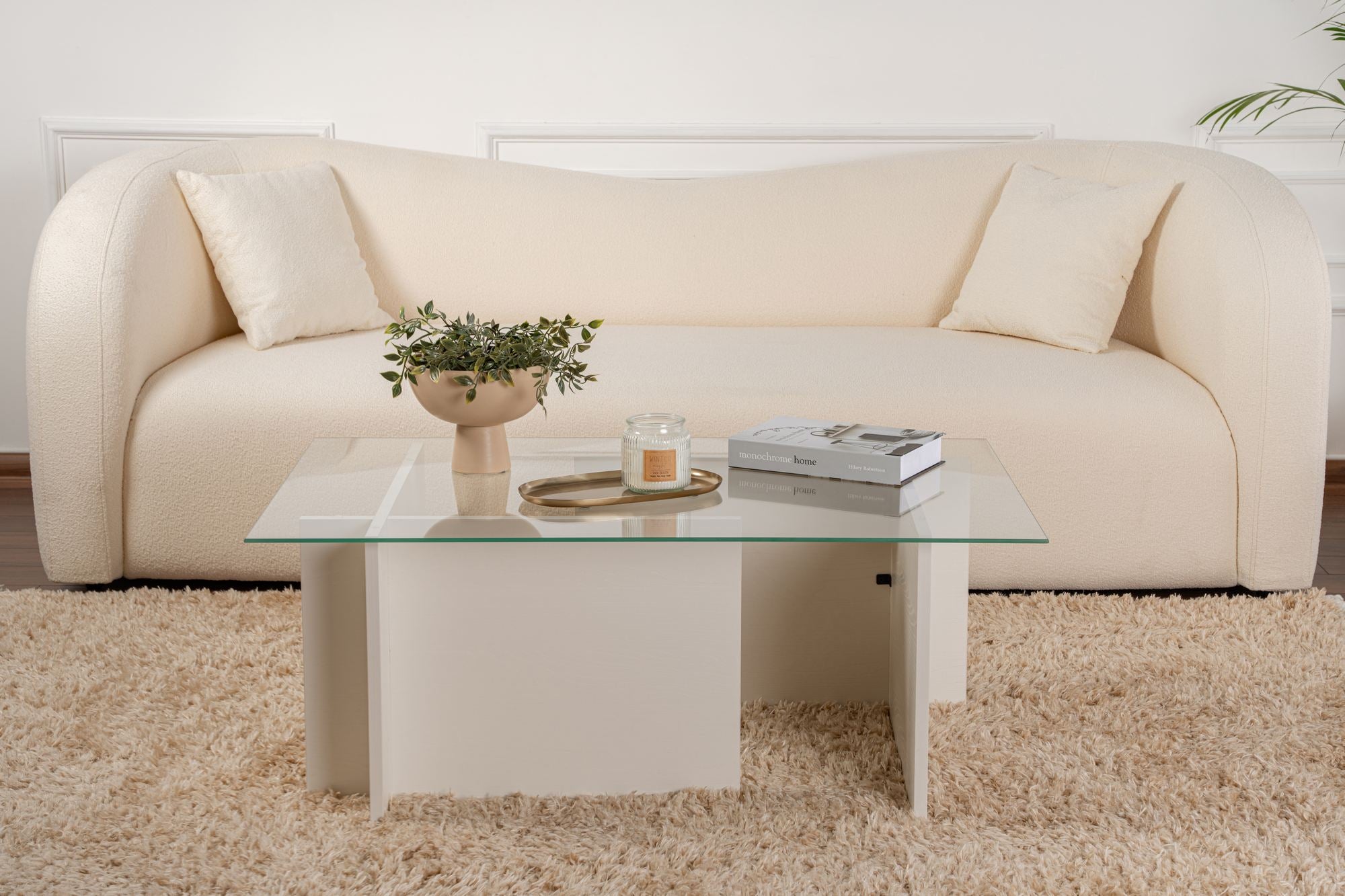 Vetrino - Wooden White Coffee Table