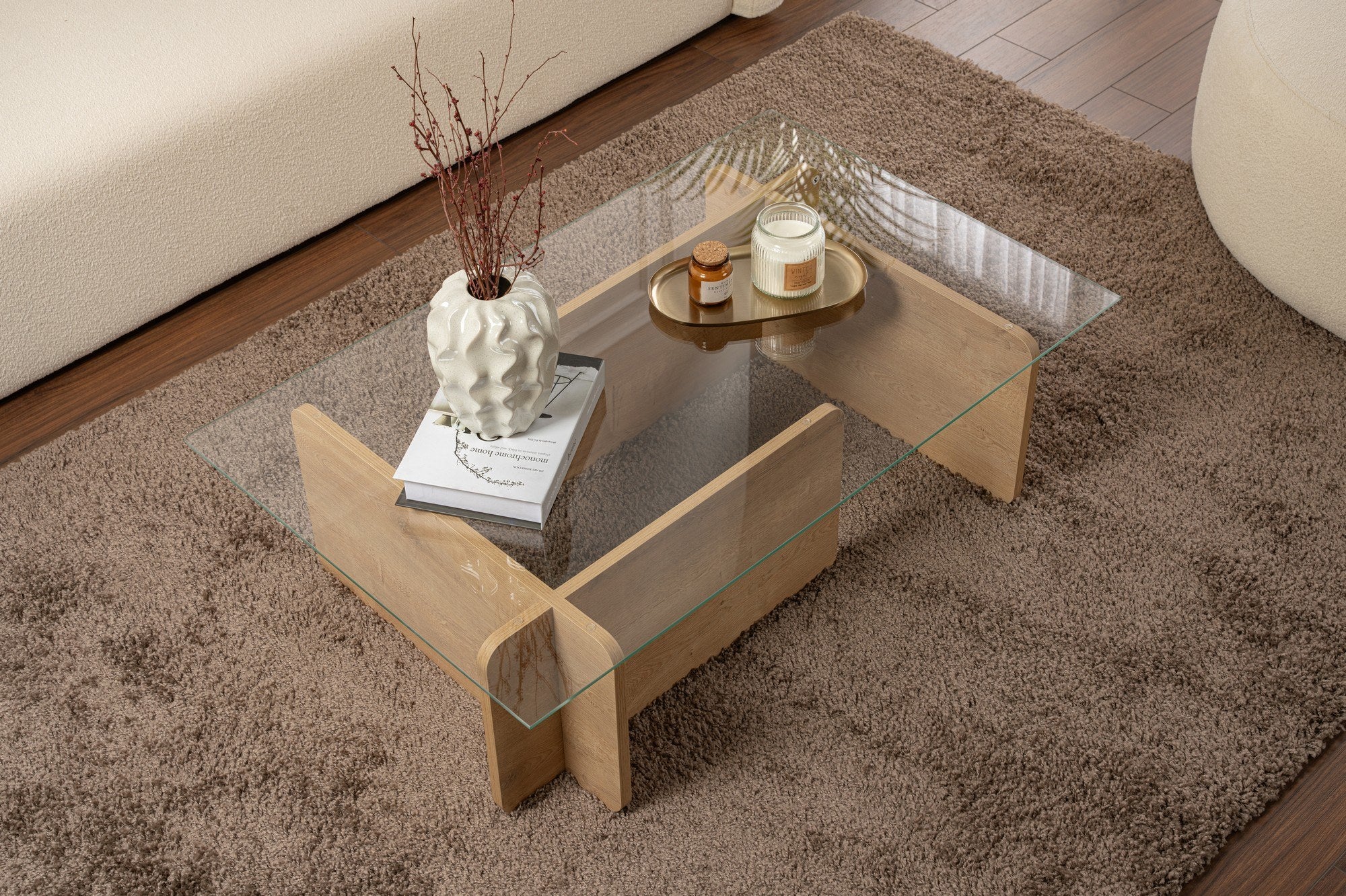 Flavio - Honungs Ek Kaffe Bord